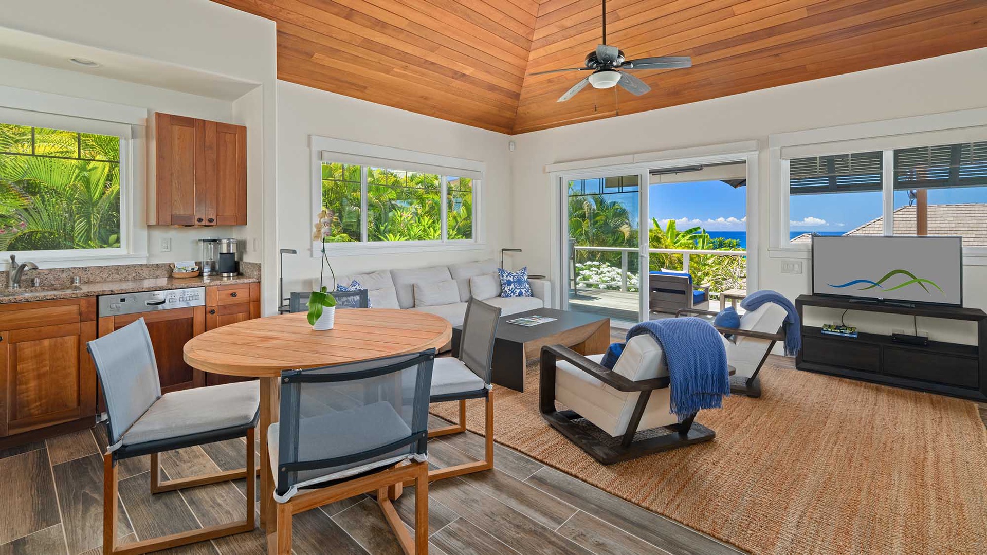 Honu Hale at Poipu - Ohana Great Room & Lanai - Parrish Kauai