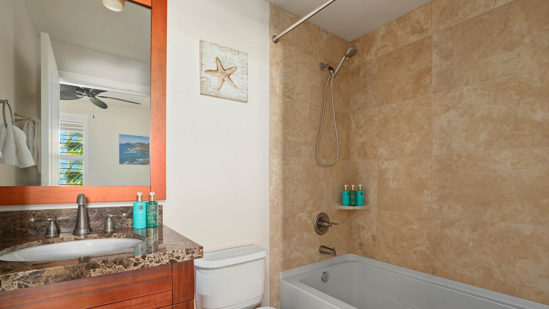 Pili Mai Resort at Poipu #3F - Guest Bedroom Suite Bath - Parrish Kauai