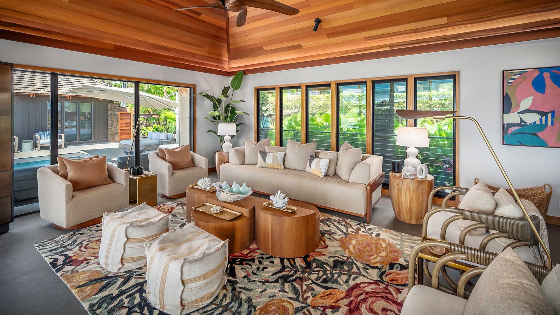 Hale Luana - Designer Living Room - Parrish Kauai
