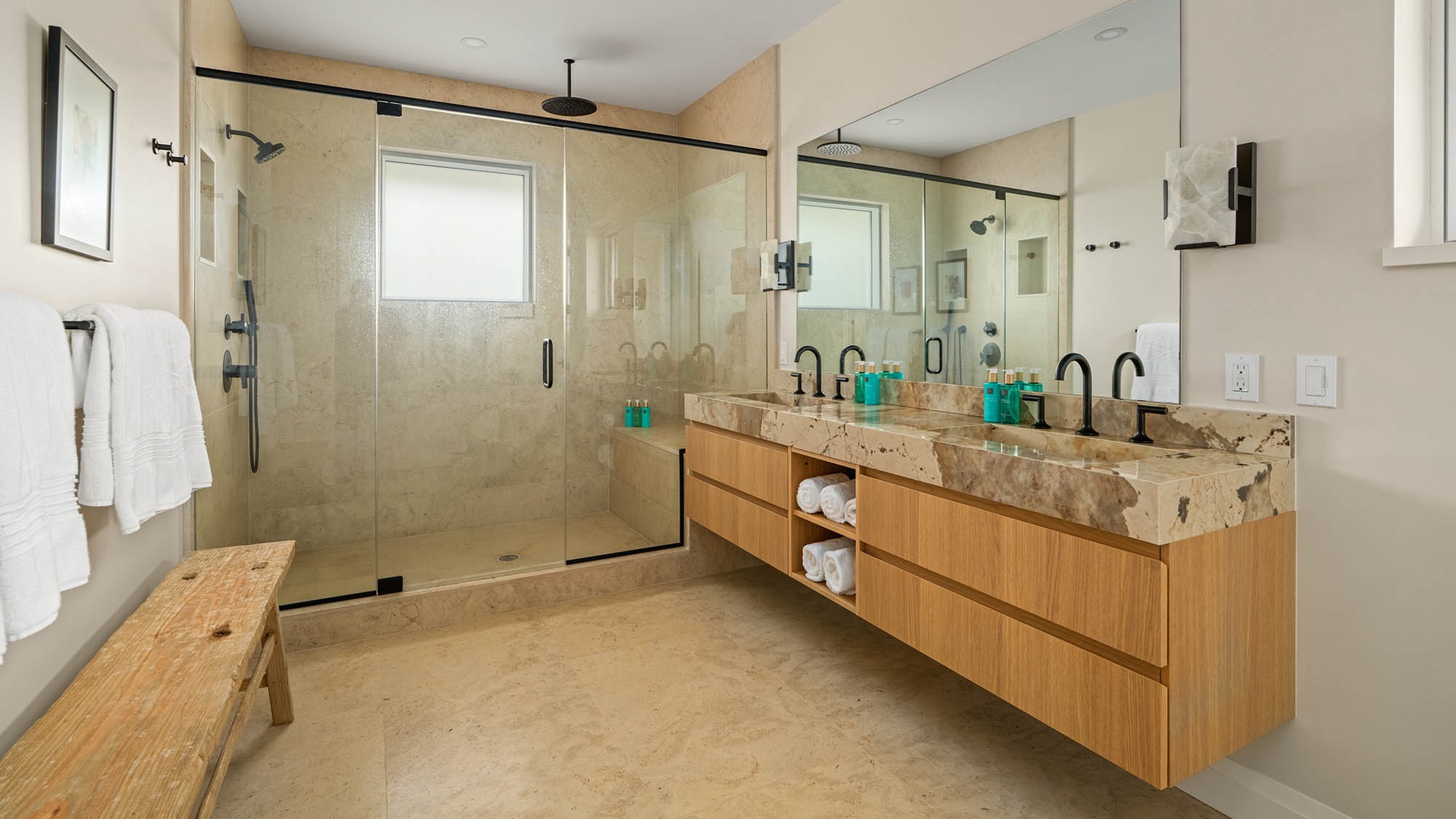 Kukuiula Makai Cottage #33 - Upper Level Primary Suite & Bath - Parrish Kauai