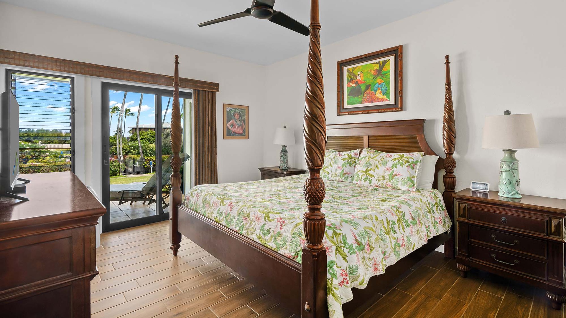 Poipu Sands at Poipu Kai Resort #213 - Primary Guest Bedroom Suite & Lanai - Parrish Kauai