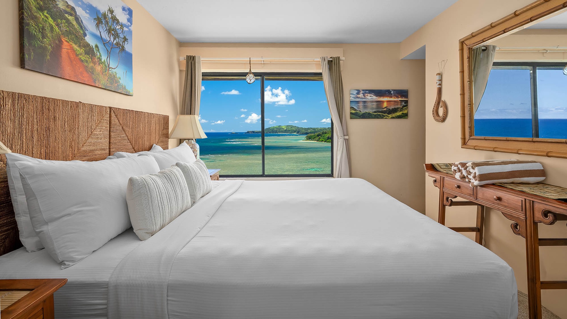 Sealodge at Princeville #E3 - Oceanfront Master Bedroom View - Parrish Kauai