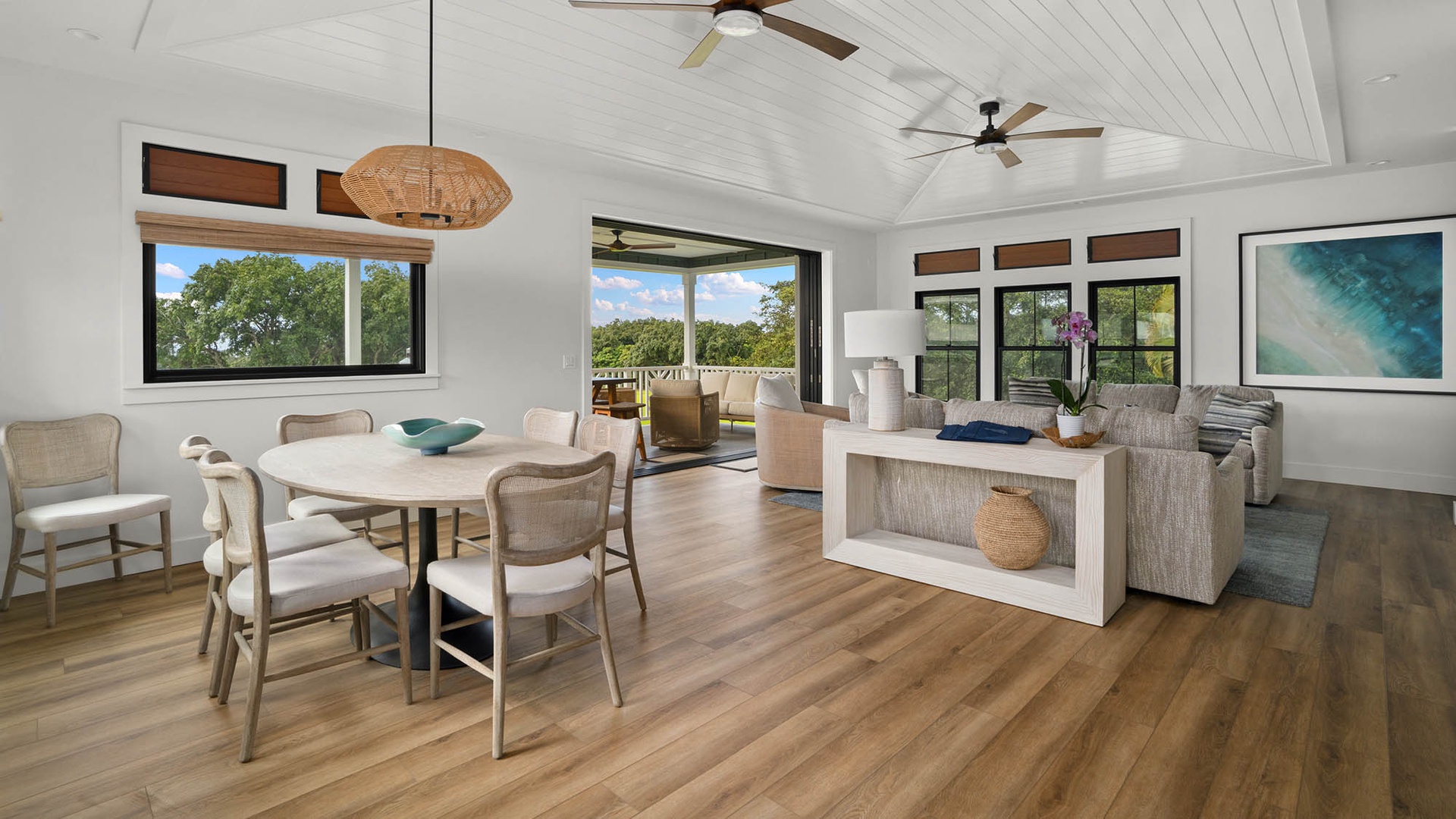 Unwind in your bright, airy living space with vaulted ceilings and abundant natural light flowing through oversized windows.