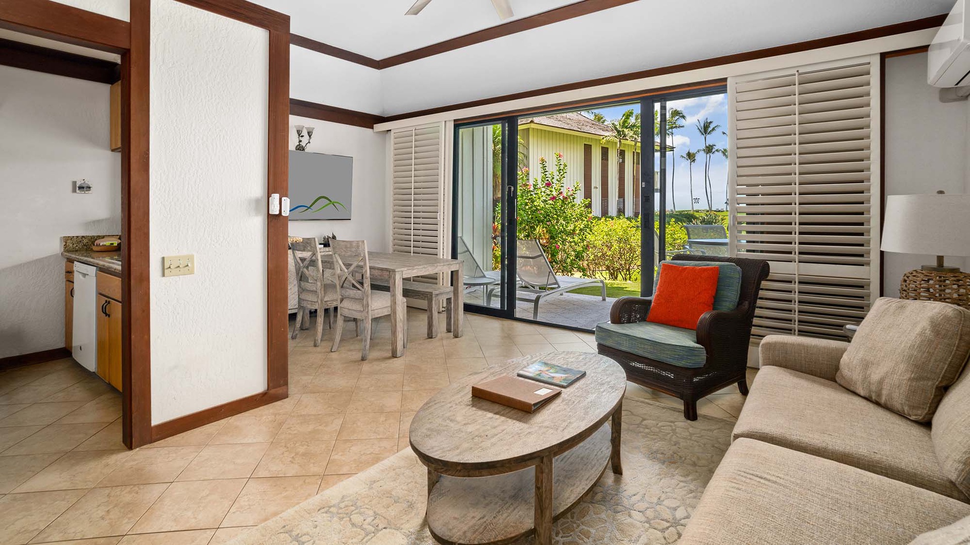 Kiahuna Plantation #31 - Living Room & Dining - Parrish Kauai