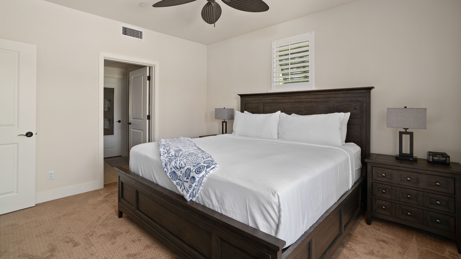Pili Mai Resort at Poipu #3F - Primary Bedroom Suite & Bath - Parrish Kauai