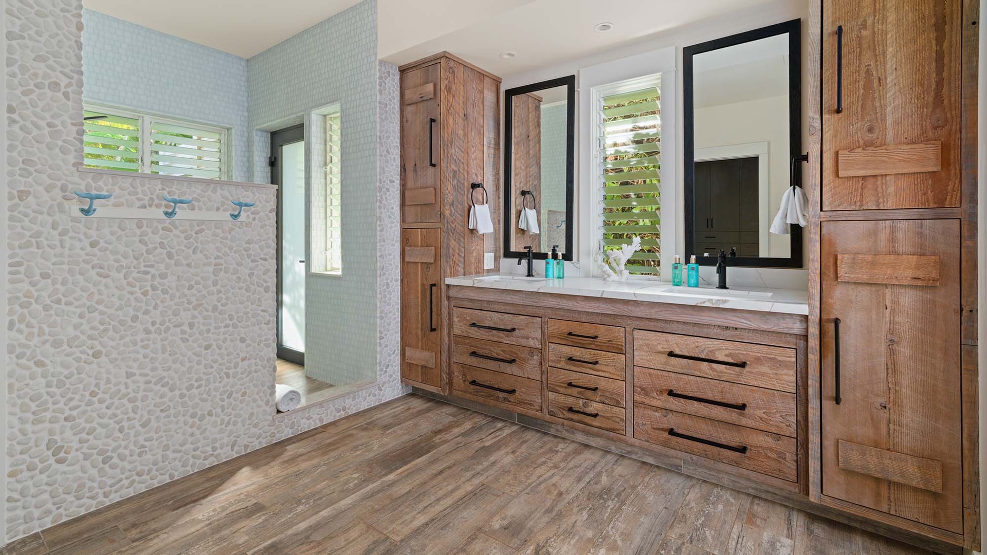 Honu Hale at Poipu - Primary Bedroom Suite Bath & Shower - Parrish Kauai