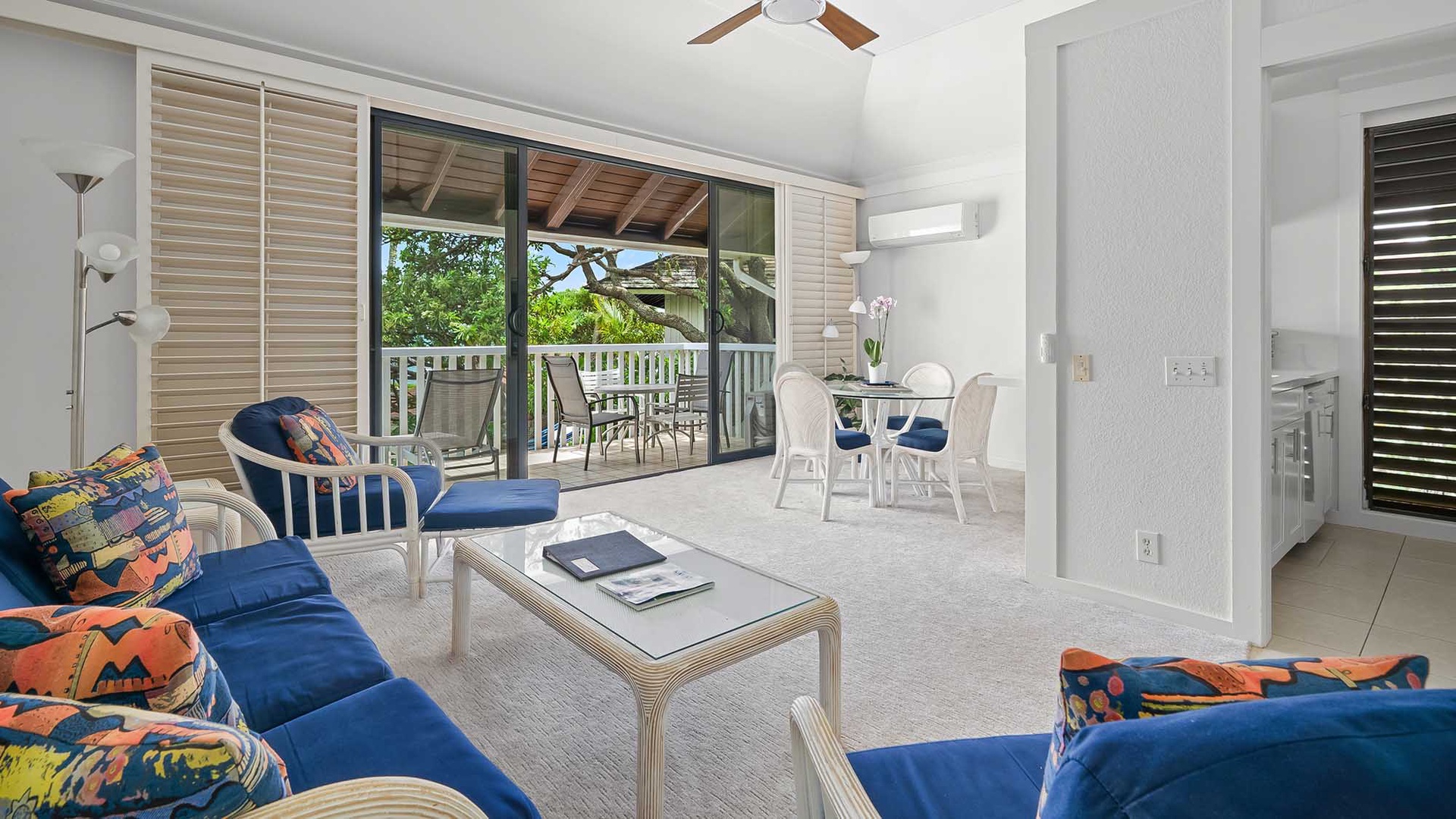 Kiahuna Plantation #186 - Living Room & Lanai View - Parrish Kauai