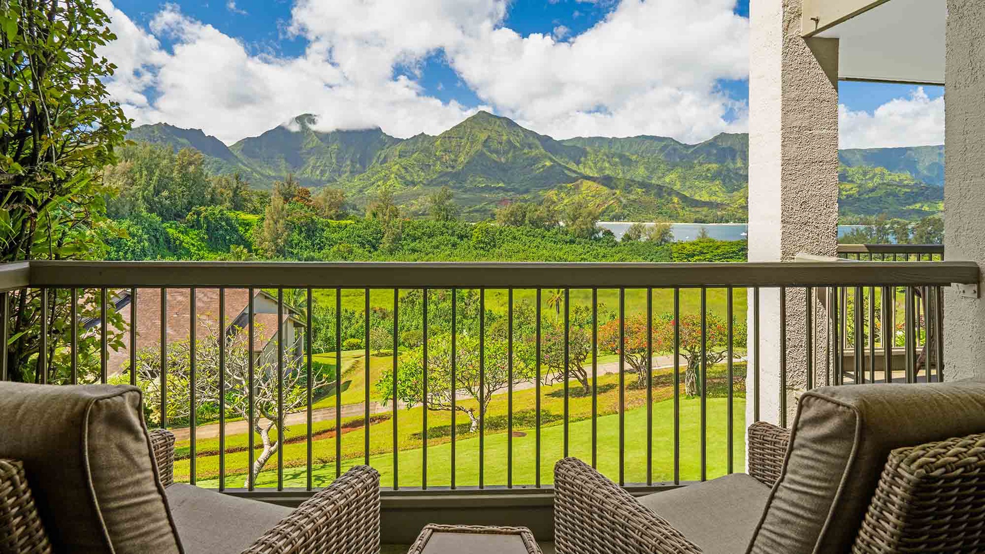 Hanalei Bay Resort #9222 - Primary Bedroom Suite Lanai - Parrish Kauai