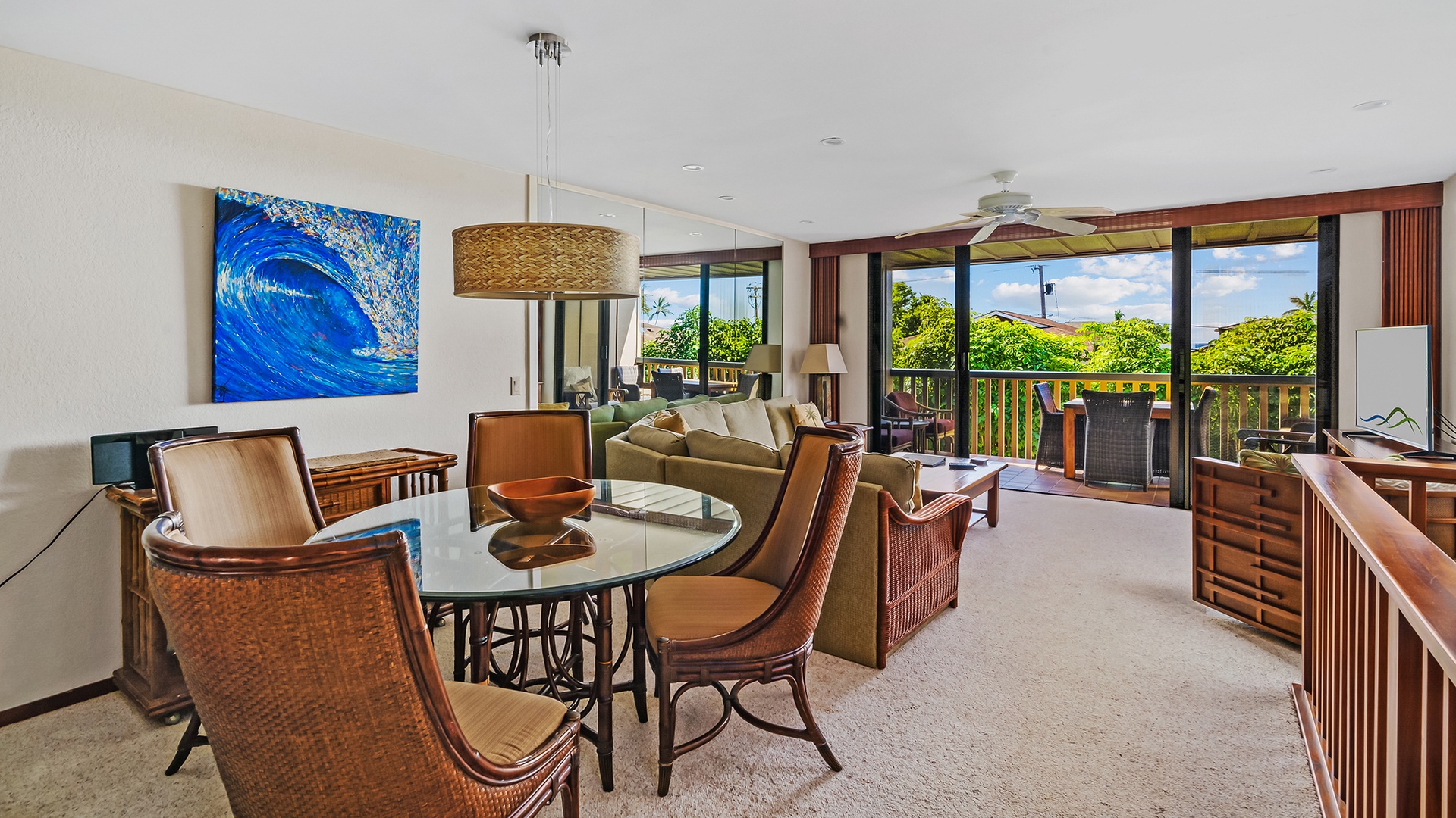 Nihi Kai Villas at Poipu #505 - Dining Room & Living Room - Parrish Kauai