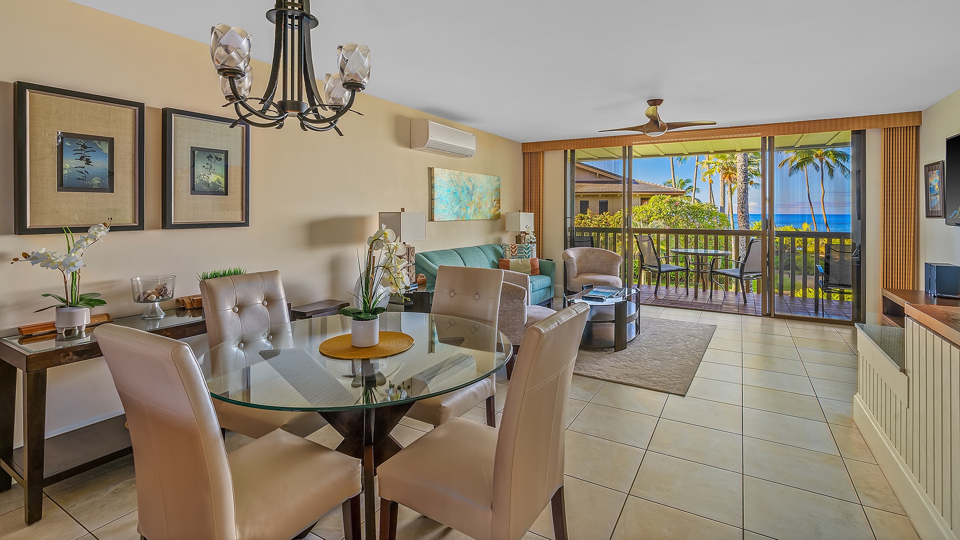 Nihi Kai Villas at Poipu #401 - Ocean View  Dining Room - Parrish Kauai