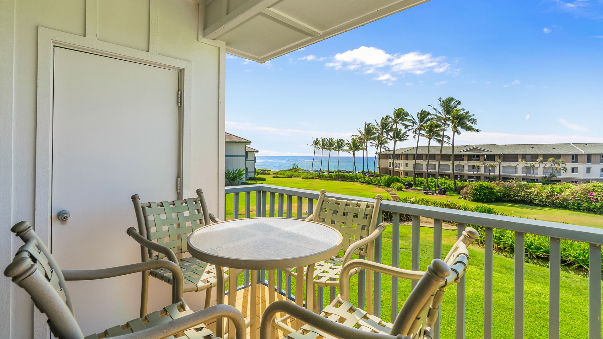 Poipu Sands at Poipu Kai Resort #324 - Ocean View Dining Lanai - Parrish Kauai