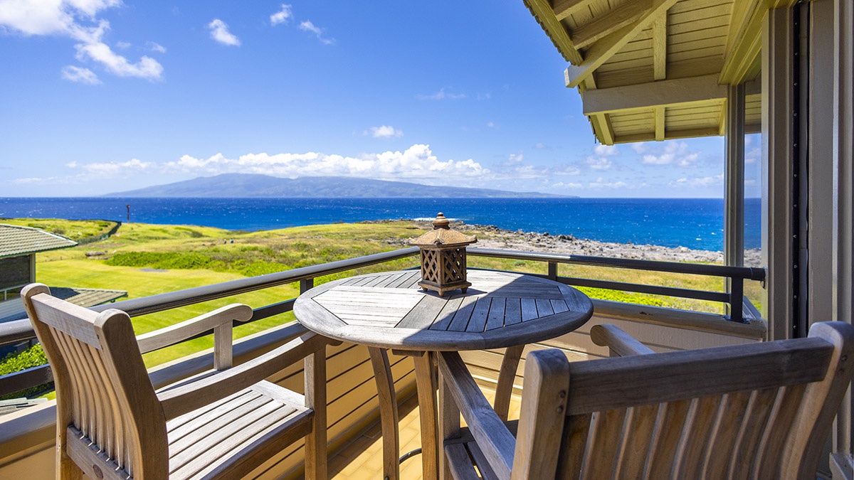 Kapalua Bay Villas #35B2 - Upper Level Dining Lanai View - Parrish Maui