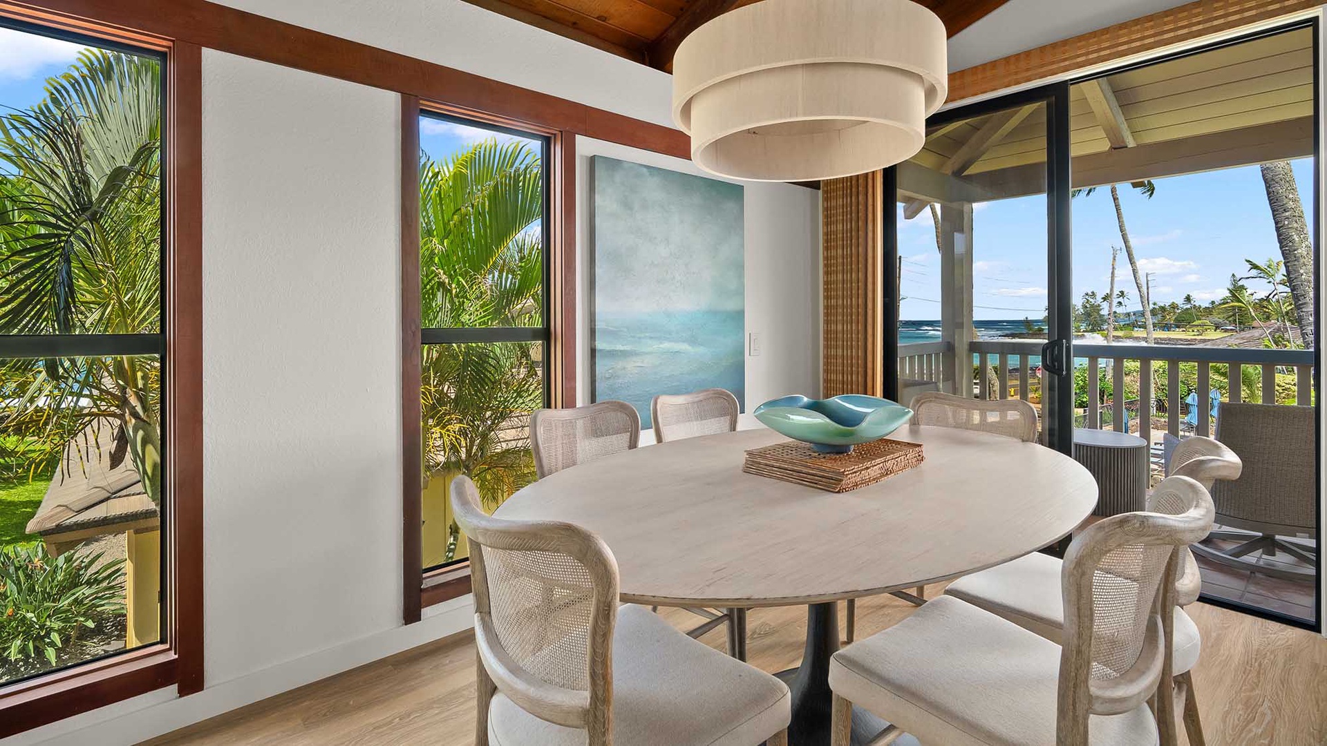 Nihi Kai Villas at Poipu #200 - Ocean View Dining Room - Parrish Kauai