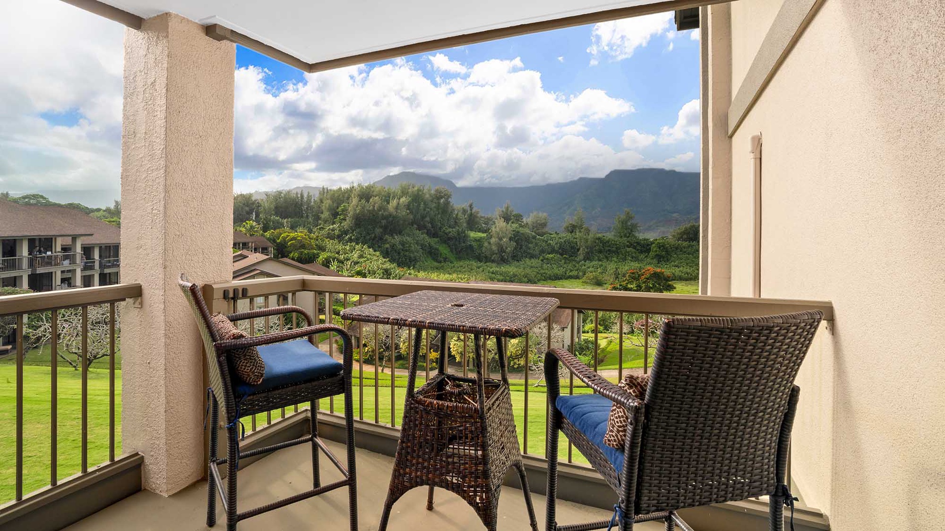 Hanalei Bay Resort #9221 - Seating Lanai View - Parrish Kauai