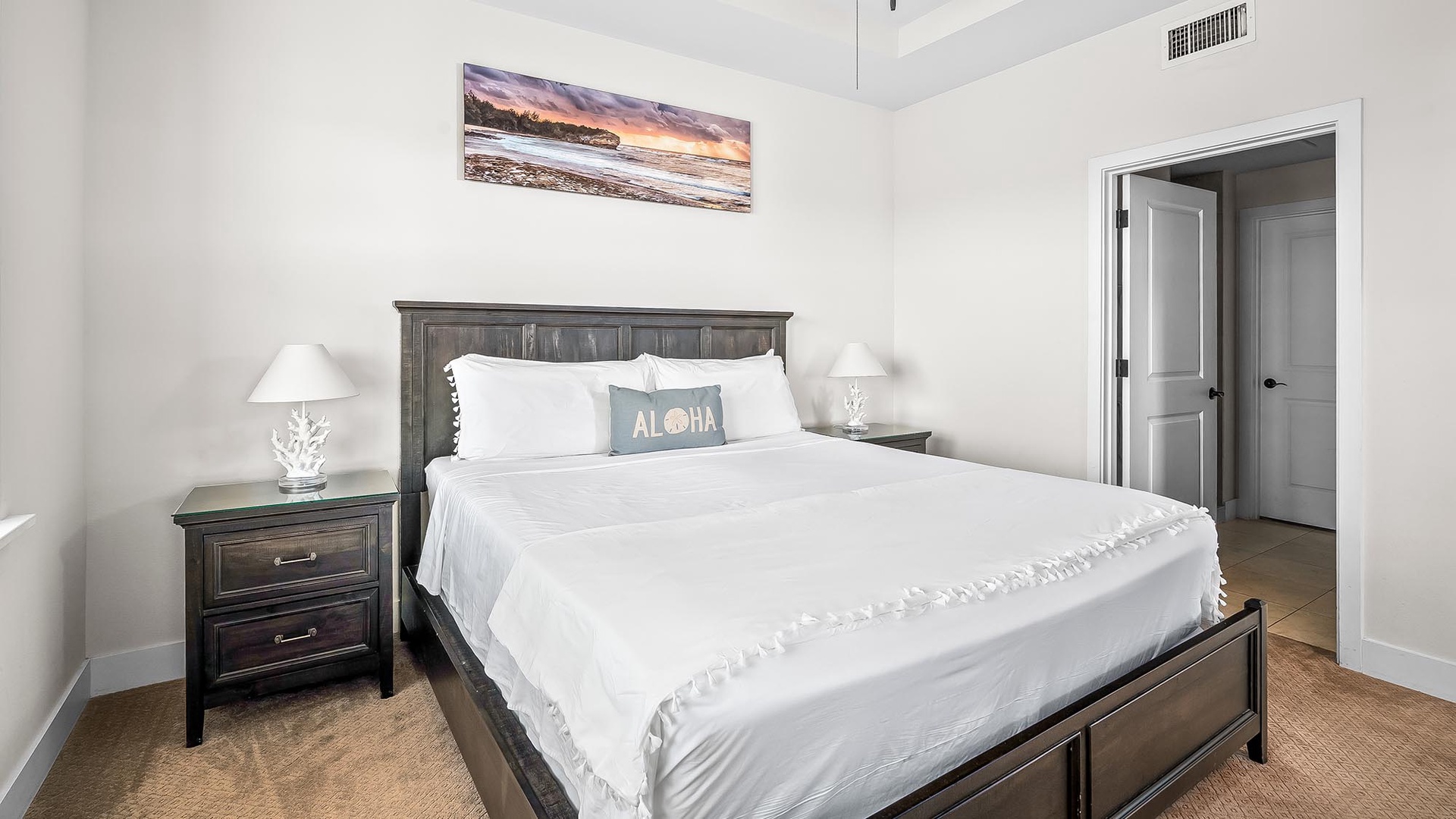 Pili Mai Resort at Poipu #13C - Primary Guest Bedroom Suite & Bath - Parrish Kauai