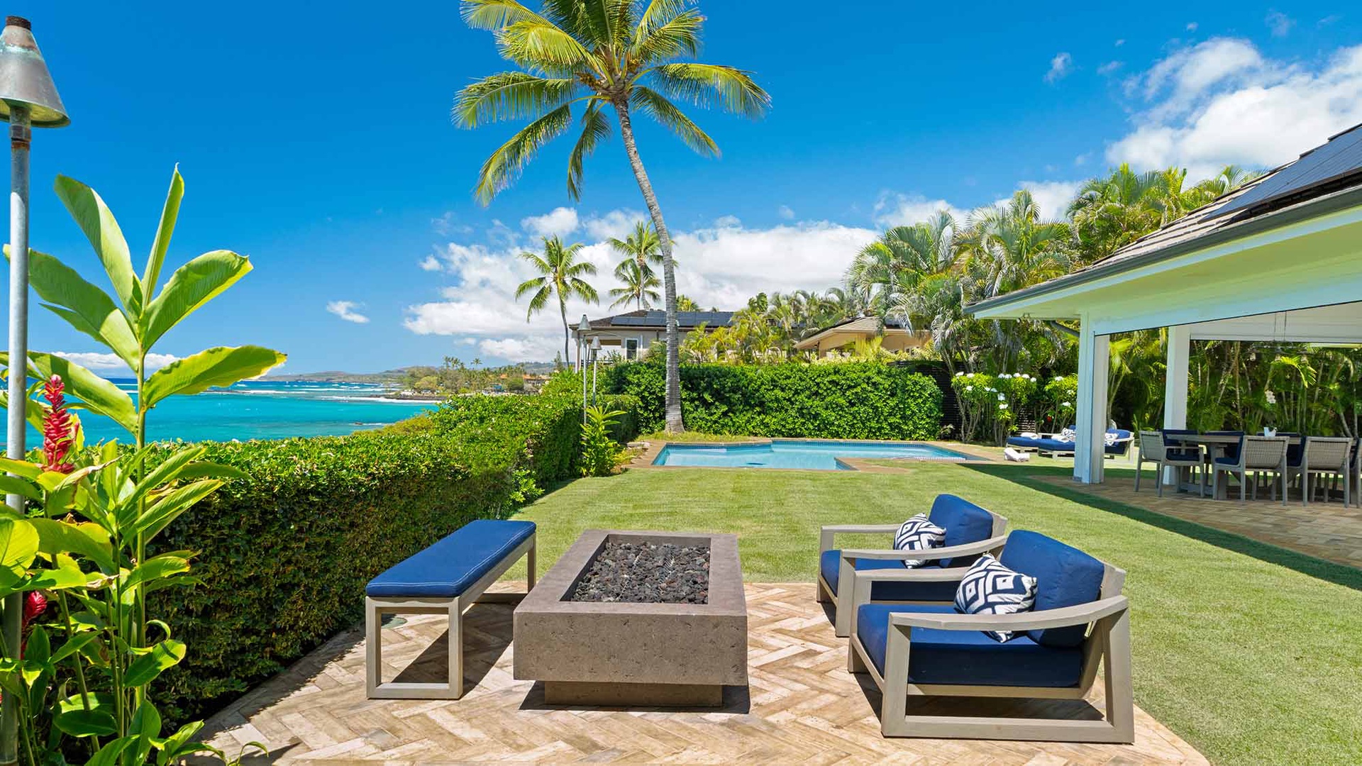 Honu Hale at Poipu - Oceanfront Coastal Views Backyard - Parrish Kauai