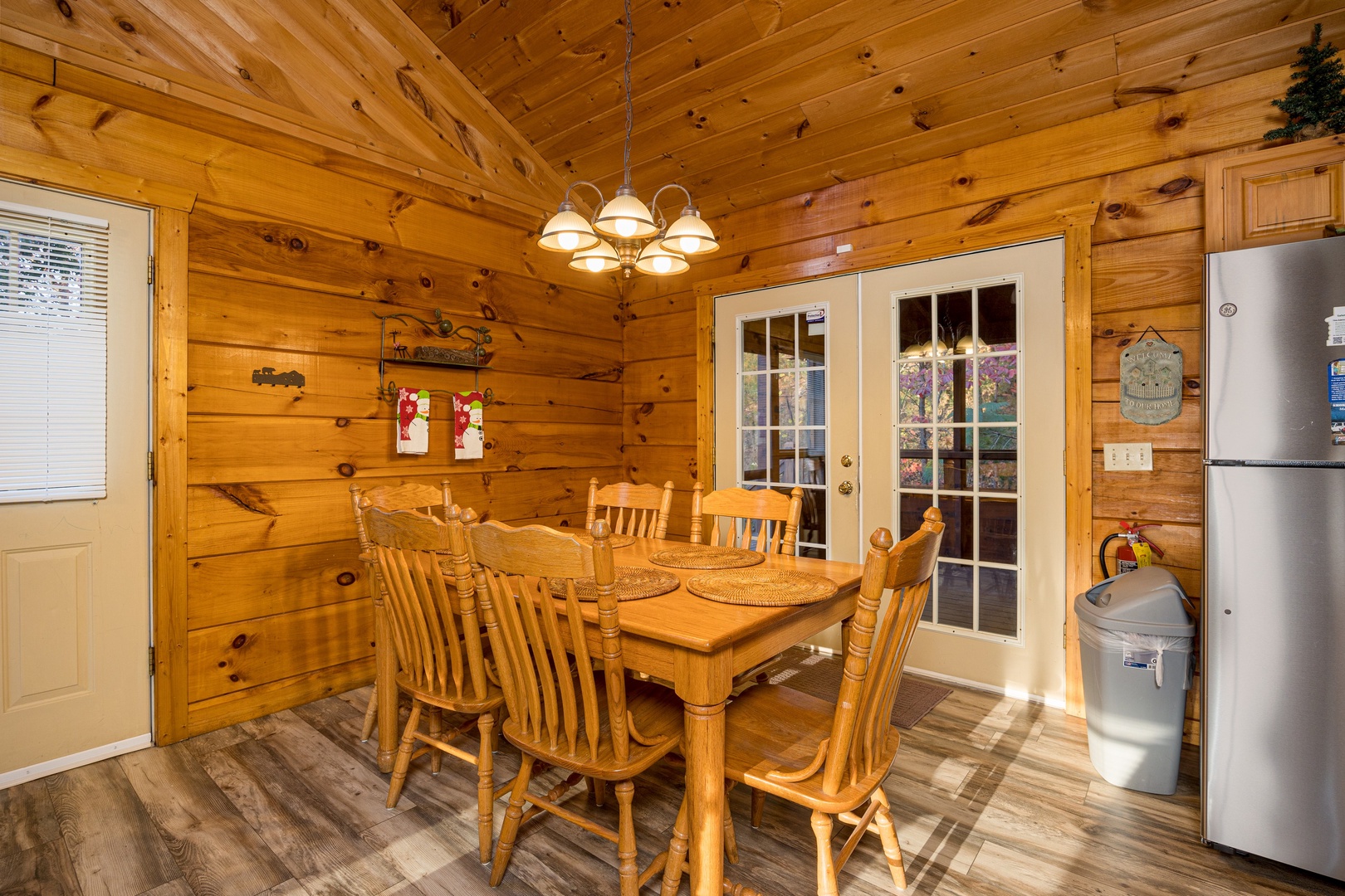 Dining table at Eagle's Loft, a 2 bedroom cabin rental located in Pigeon Forge