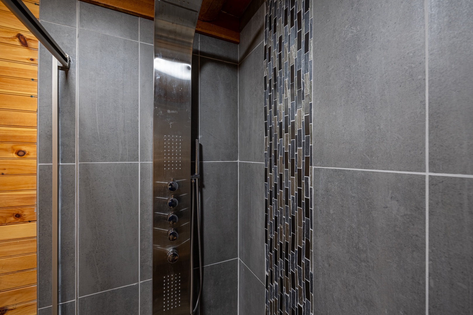 Walk-In Shower at Moonlit Mountain Lodge