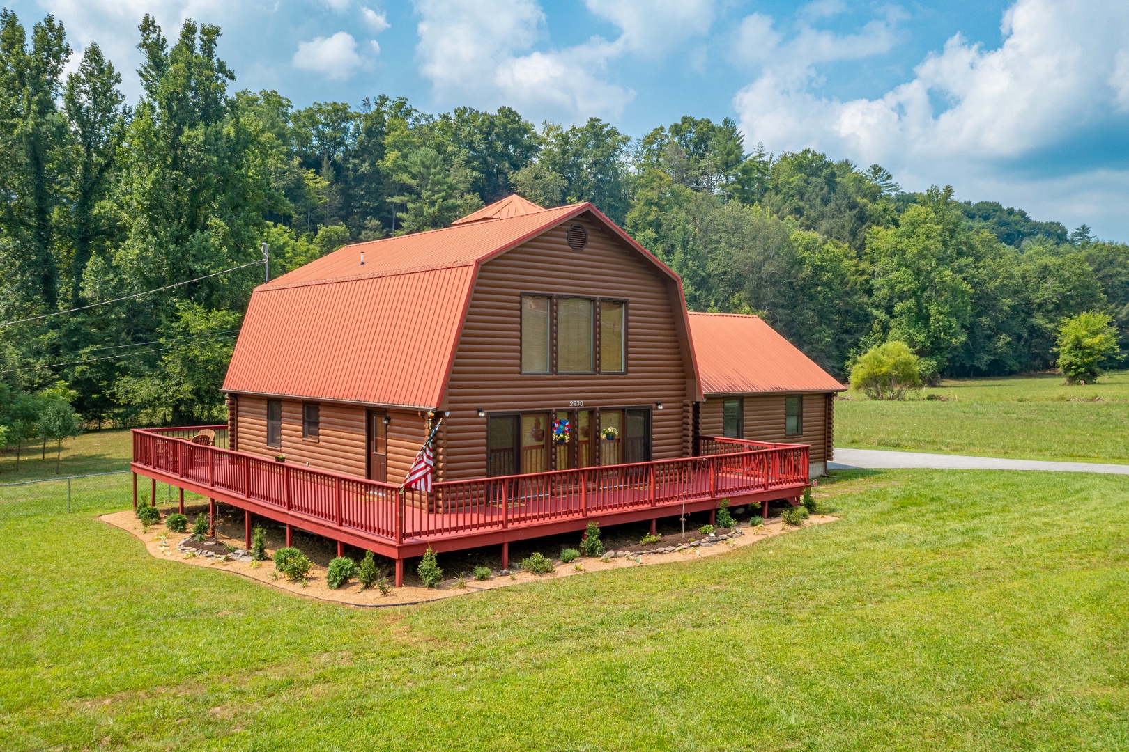 View from side at 1 Crazy Cub, a 4 bedroom cabin rental located in Pigeon Forge