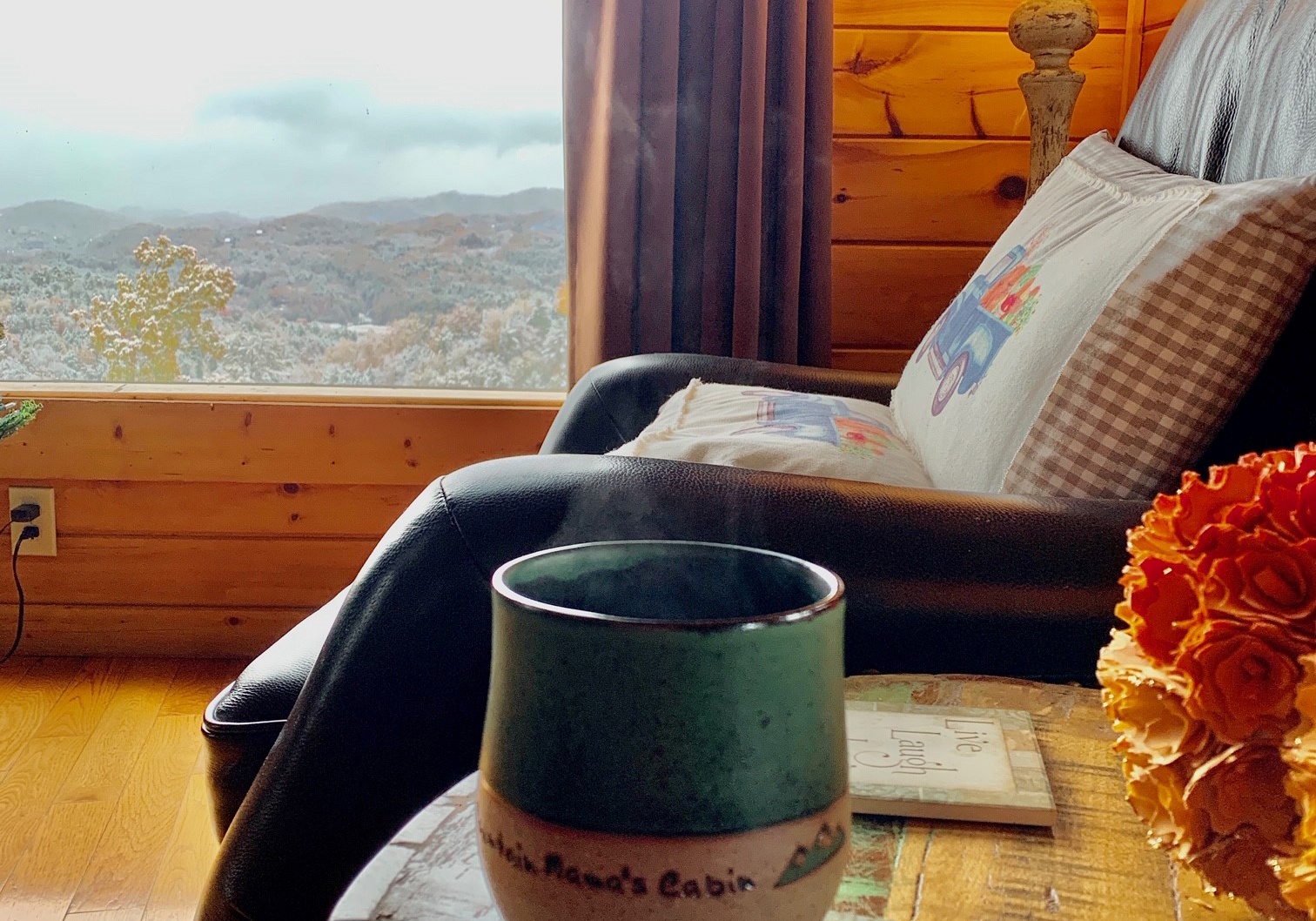 View from inside at Mountain Mama, a 3 bedroom cabin rental located in pigeon forge