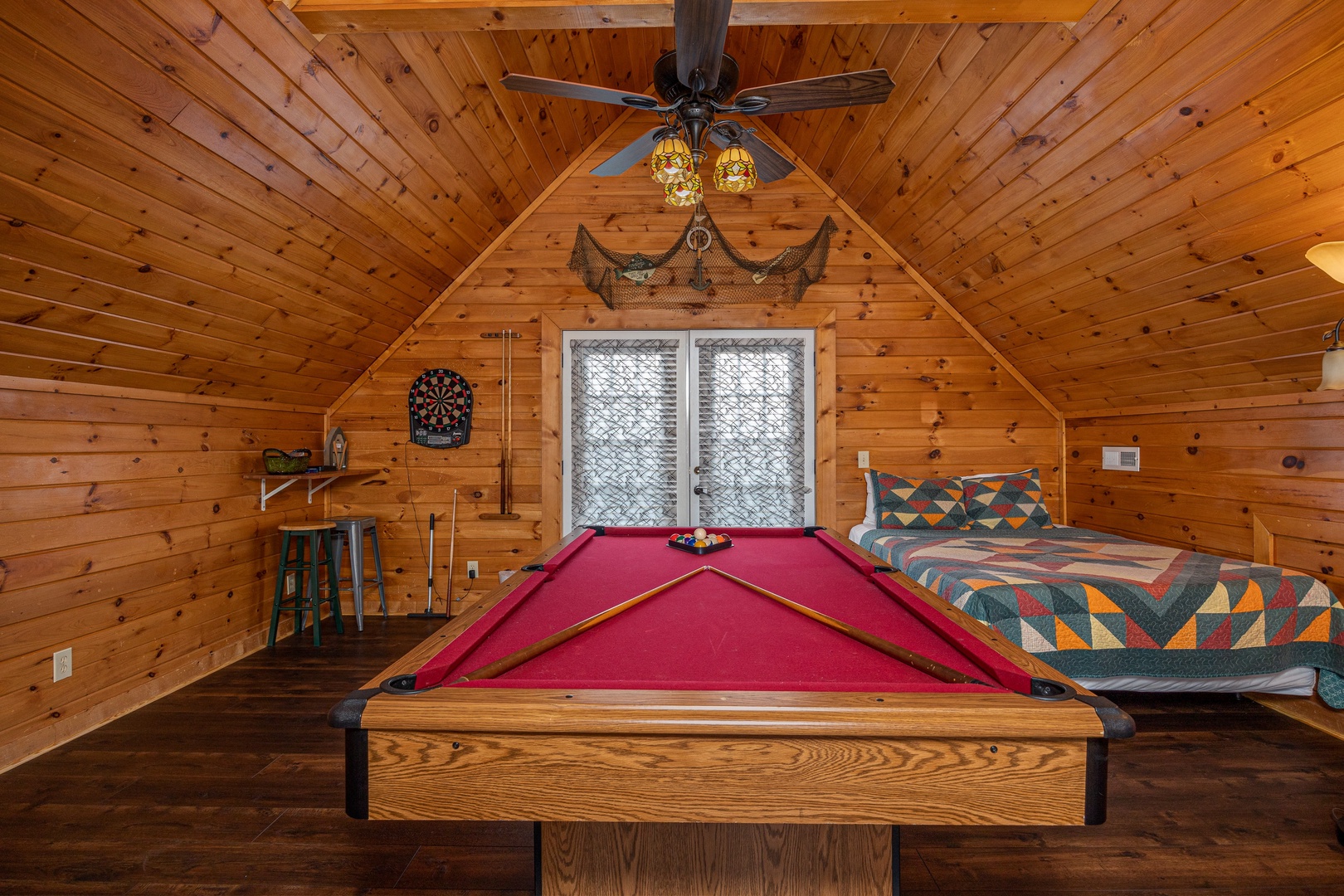 Pool Table at Eagle's Nest, a 2 bedroom cabin rental located in Sevierville
