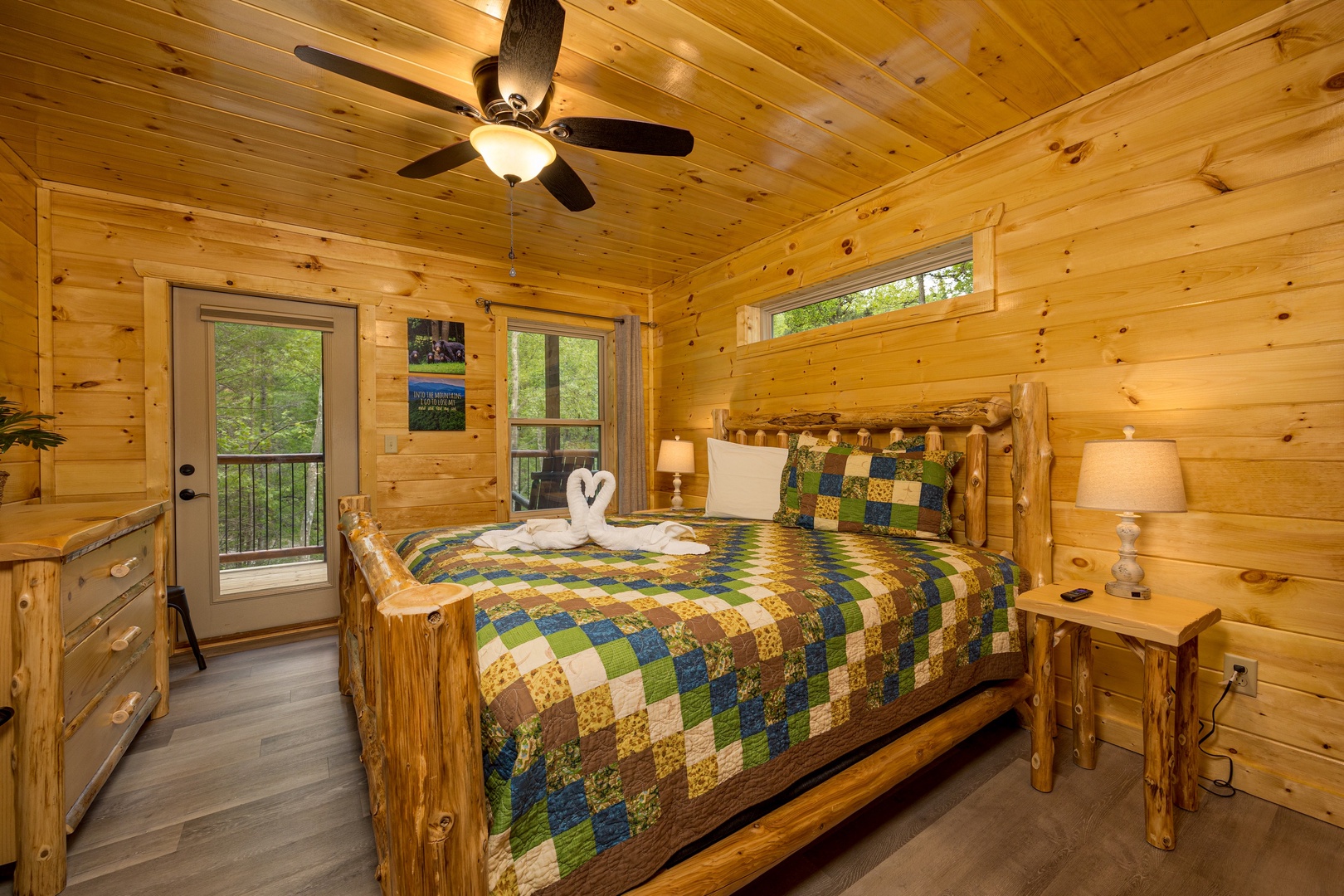 Bedroom with Deck Access at Makin' Waves