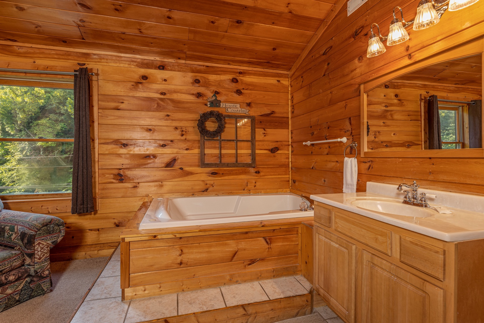 Jacuzzi in a bedroom at Family Getaway, a 4 bedroom cabin rental located in Pigeon Forge