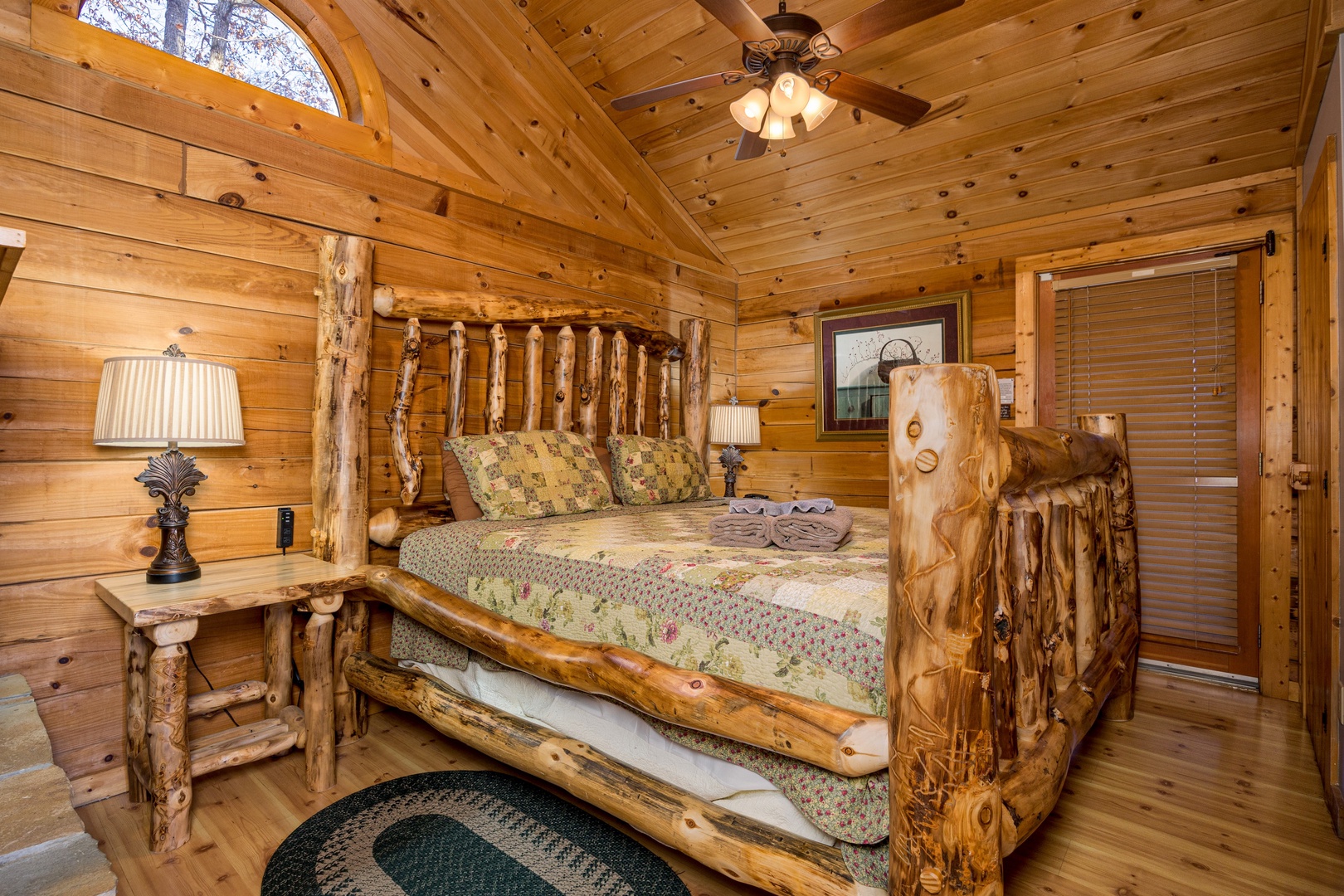 Bedroom with Log Furniture at A Trinity View