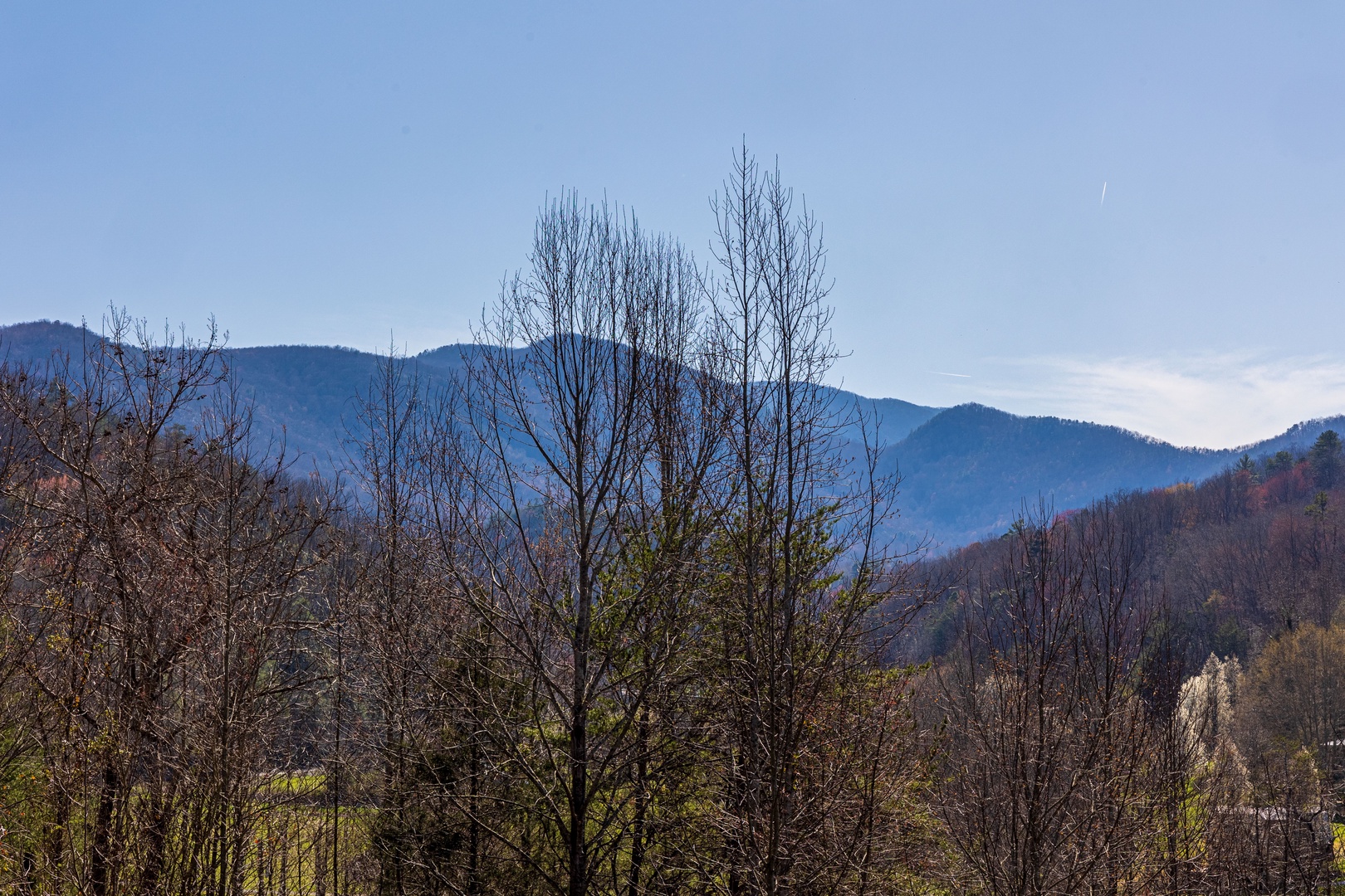 Views of the hillsides at Eagle's Loft, a 2 bedroom cabin rental located in Pigeon Forge