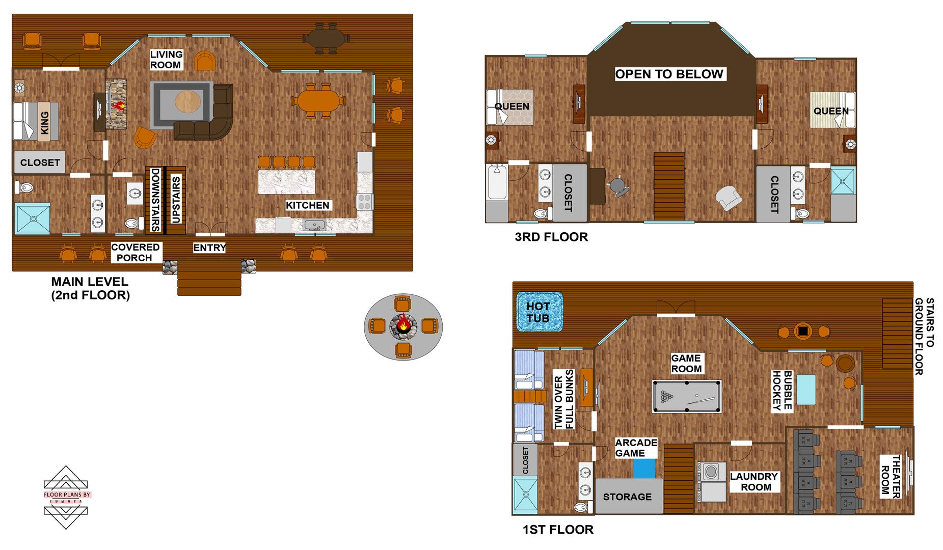 Smoky Mountain Bear Lodge Floor Plan