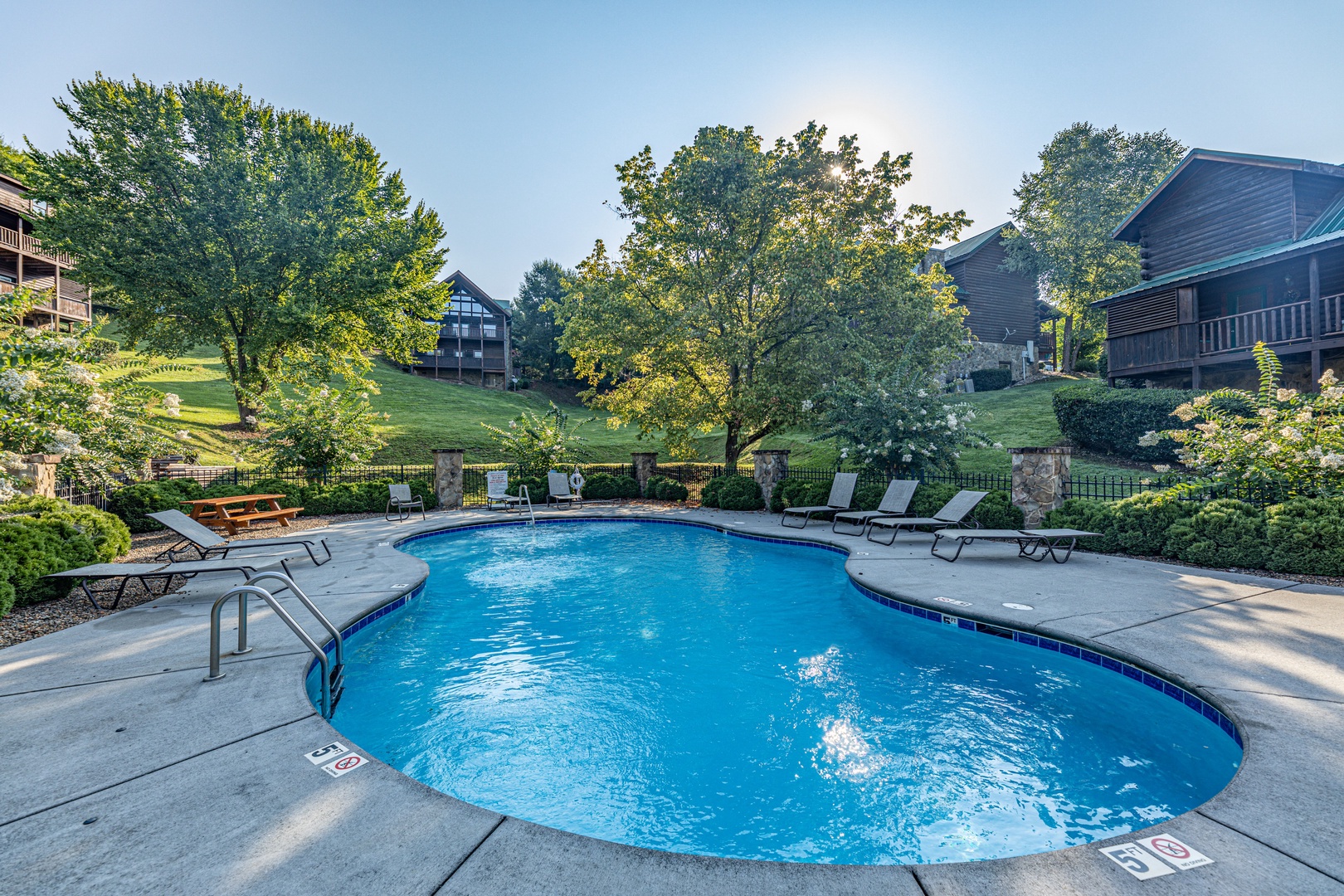 Pool access for guests at Family Getaway, a 4 bedroom cabin rental located in Pigeon Forge