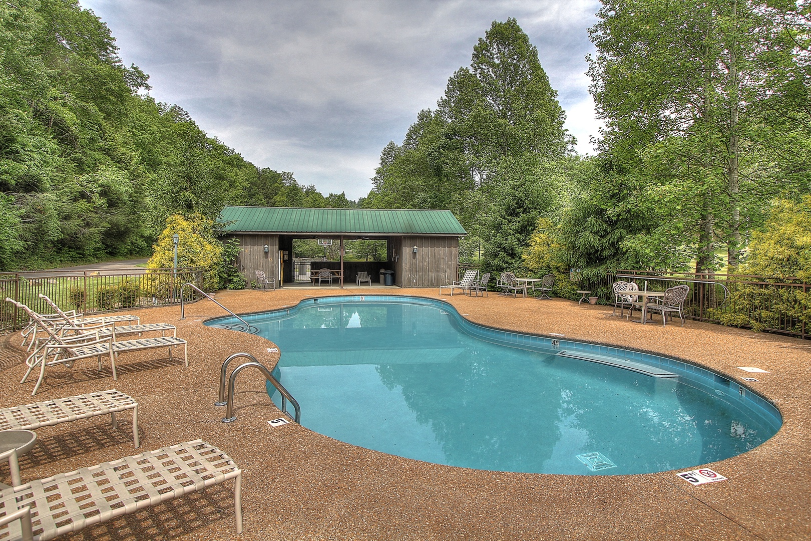 Pool for guest at Mountain Mama, a 3 bedroom cabin rental located in Pigeon Forge