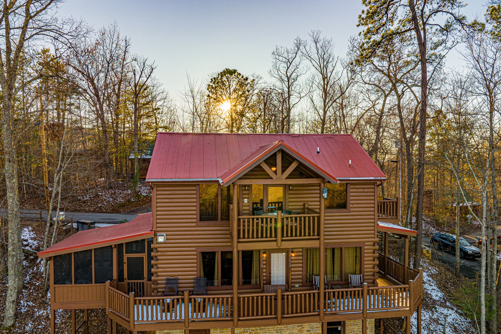 Back view at Gone To Therapy, a 2 bedroom cabin rental located in Gatlinburg