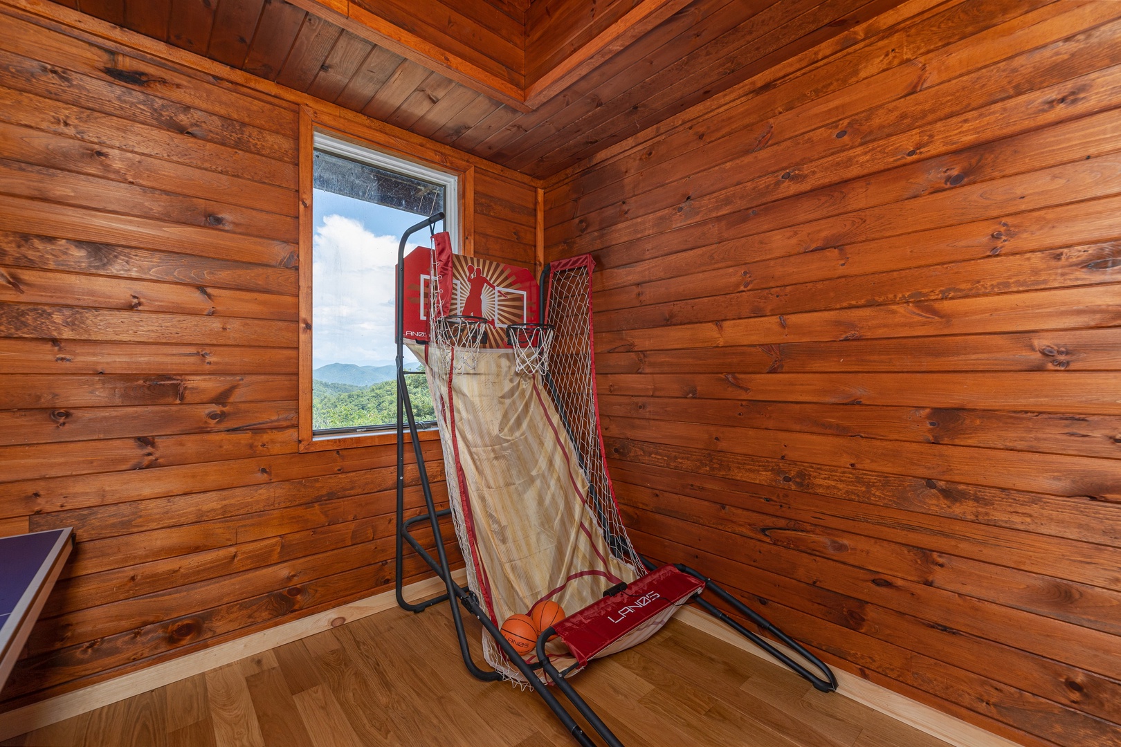 Basketball game at Sky View, A 4 bedroom cabin rental in Pigeon Forge