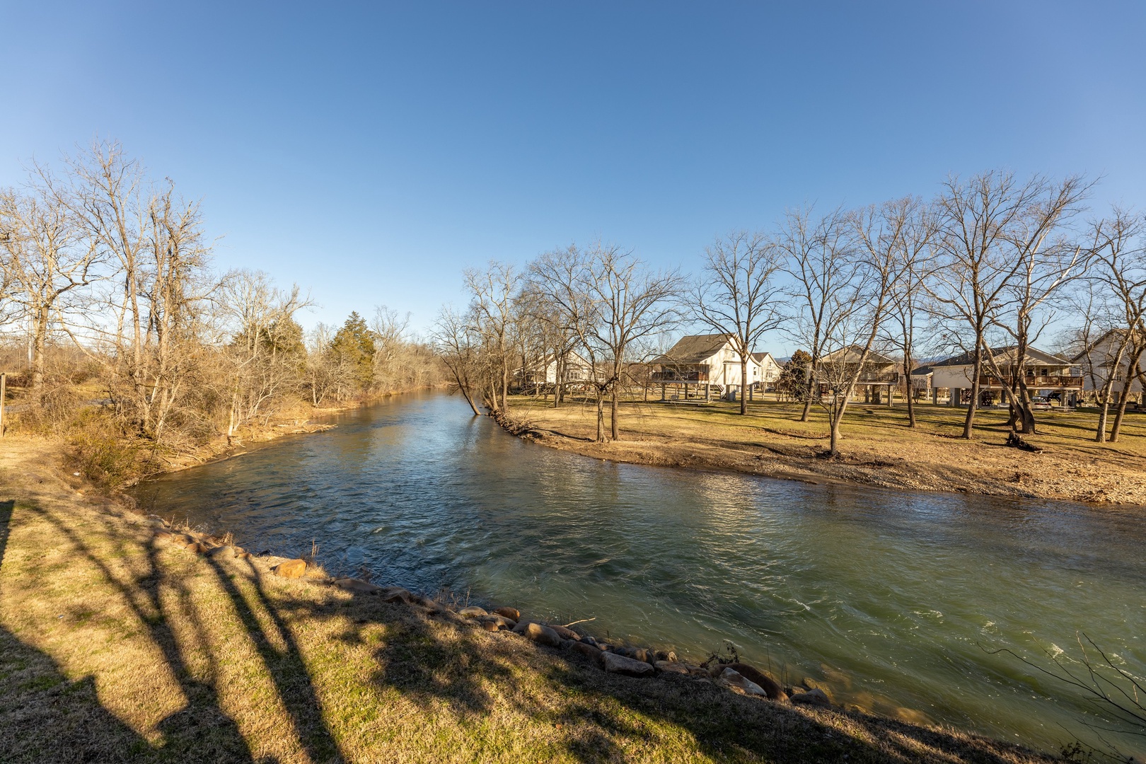 River view at Gone Fishin', a 2-bedroom cabin rental located in Pigeon Forge