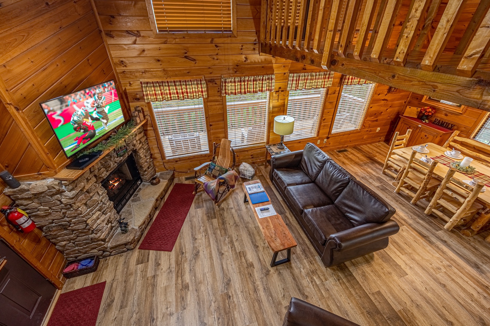 Loft from view at Cabin On The Hill, a 1 bedroom cabin rental located in Pigeon Forge