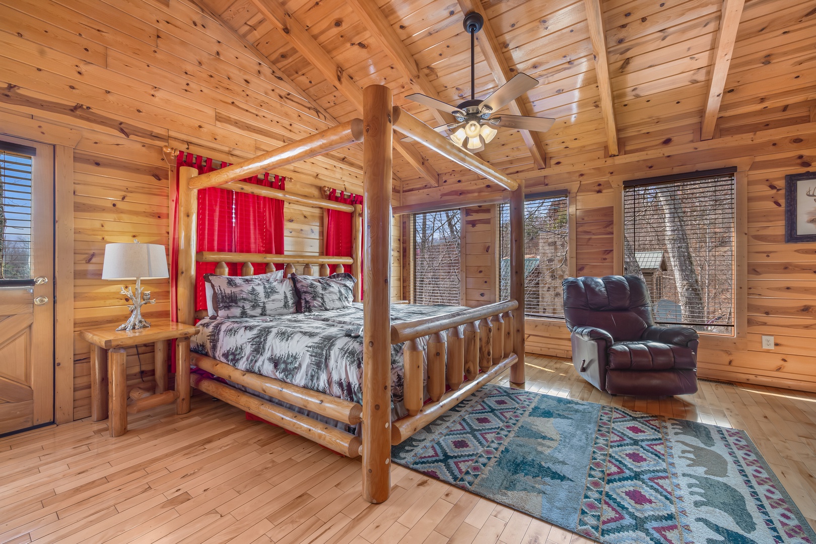 Second bedroom at Natural Wonder, a 4 bedroom cabin rental located in Gatlinburg