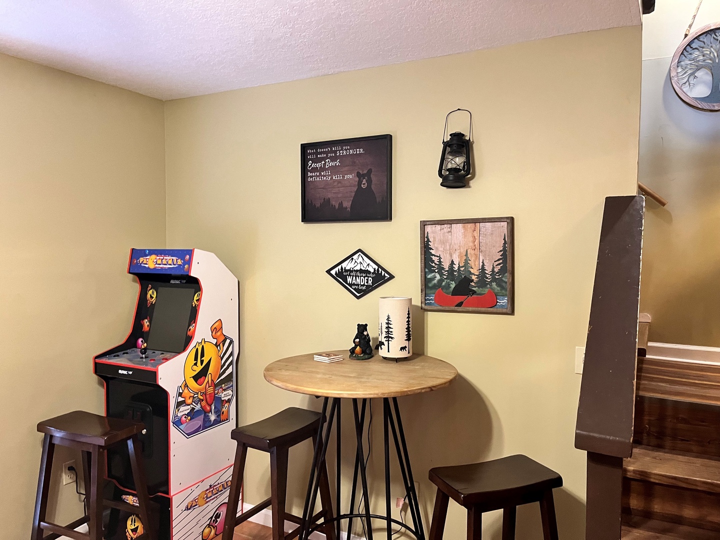 Arcade game at Copper Owl, a 2 bedroom cabin rental located in Pigeon Forge