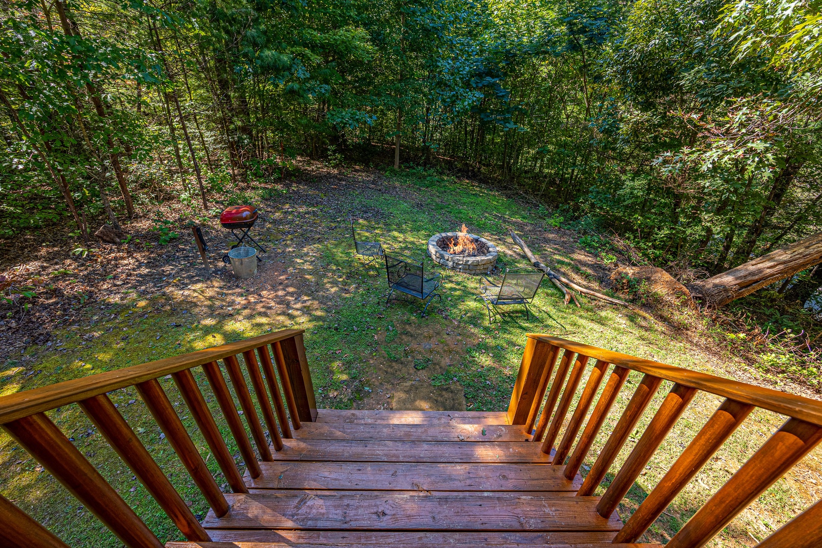 Steps outside at Fox Ridge, a 3 bedroom cabin rental located in Pigeon Forge