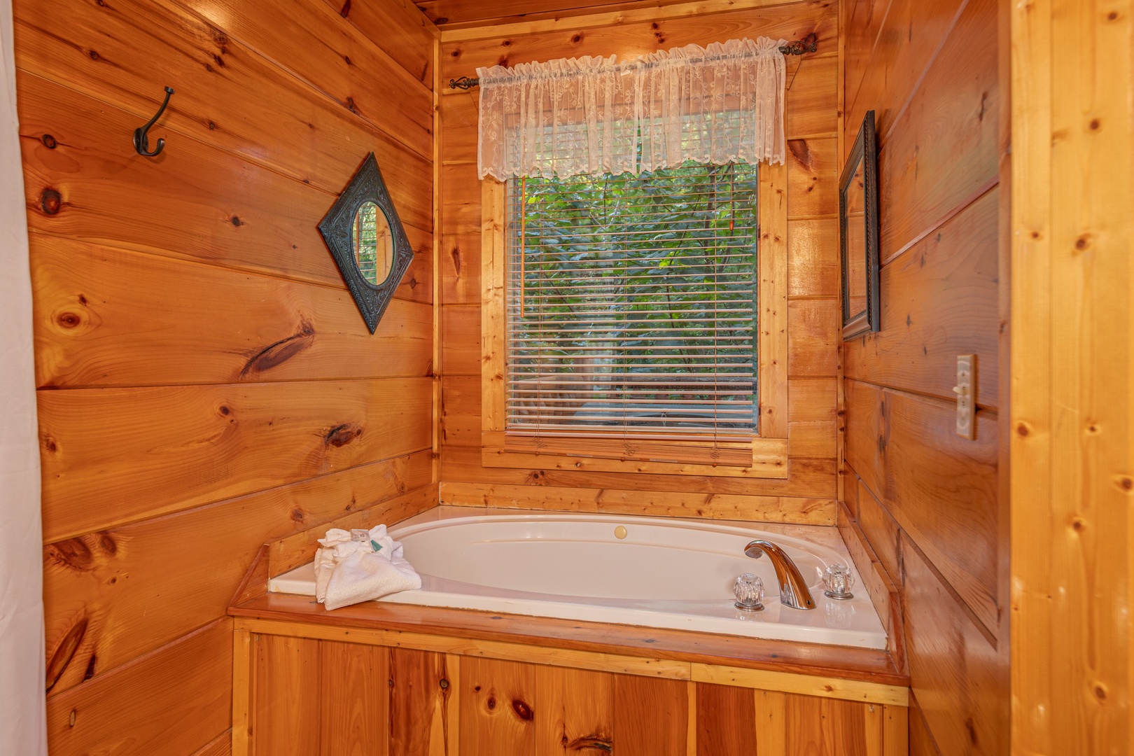 In room jacuzzi at Firefly Ridge, a 2 bedroom cabin rental located in Pigeon Forge