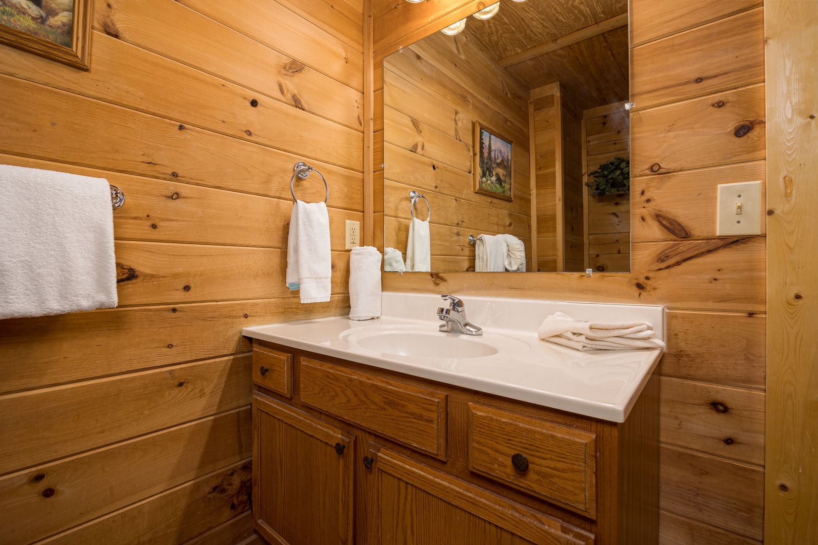 Bathroom at Bearstone Cabin, a 1 bedroom cabin rental located in Gatlinburg