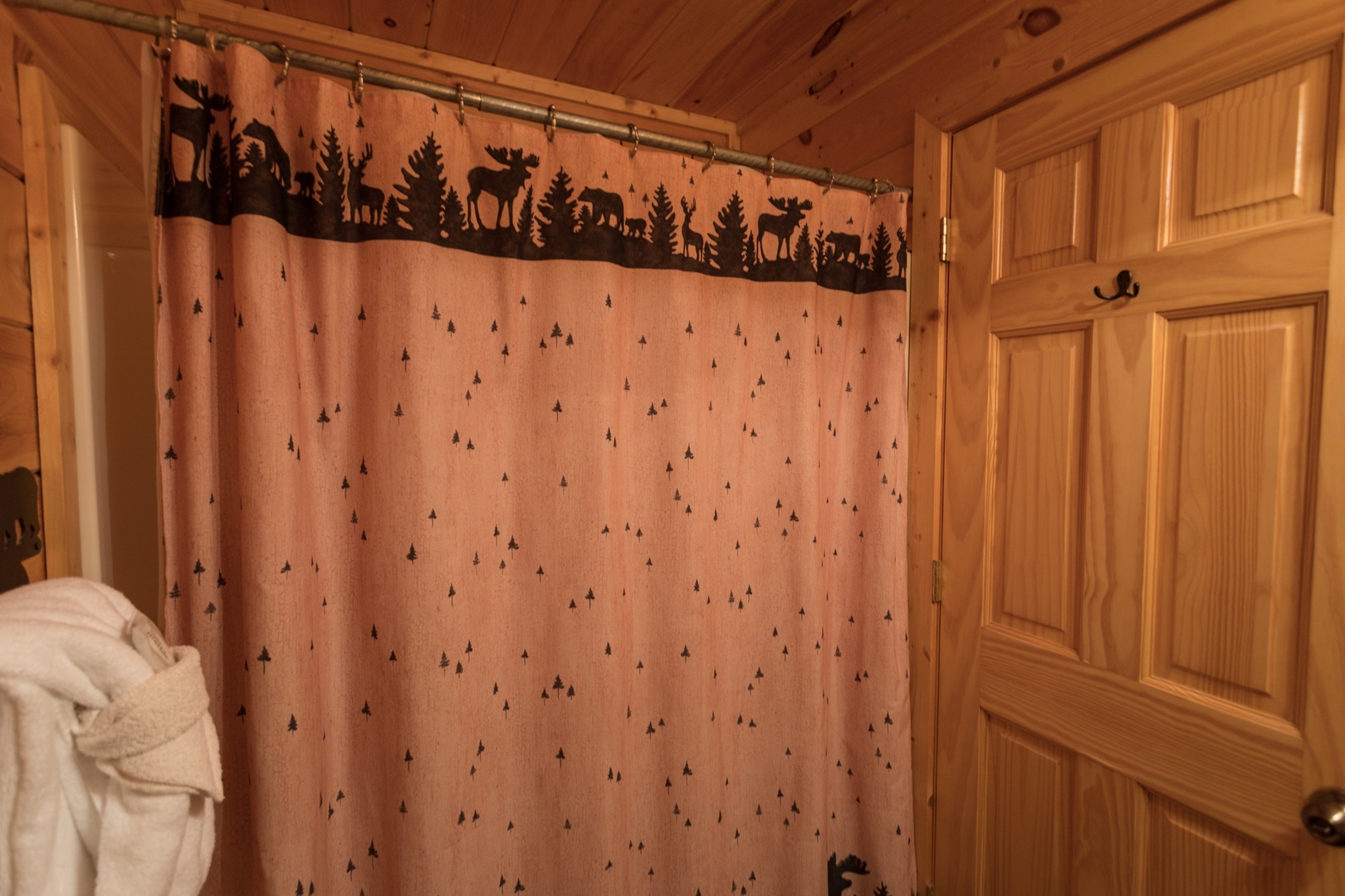 Shower in a bathroom at Better View, a 4 bedroom cabin rental located in Pigeon Forge