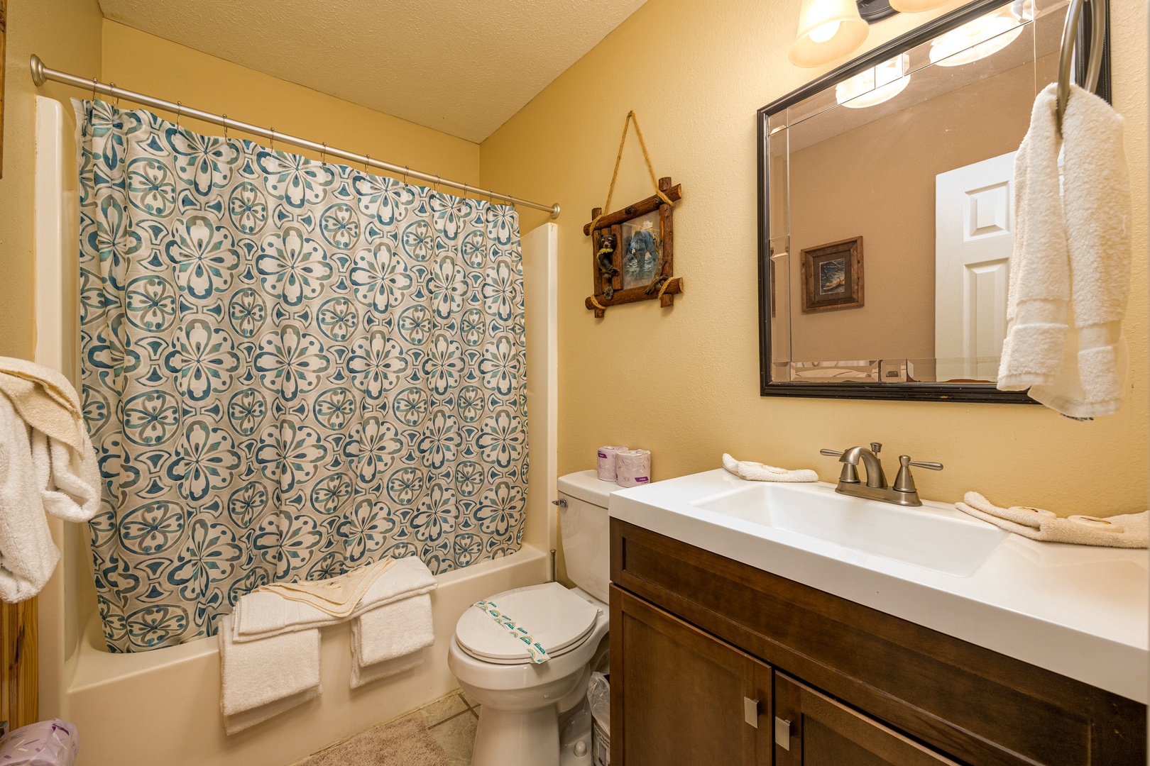 Bathroom at Liam's Lookout, a 2 bedroom cabin rental located in Pigeon Forge