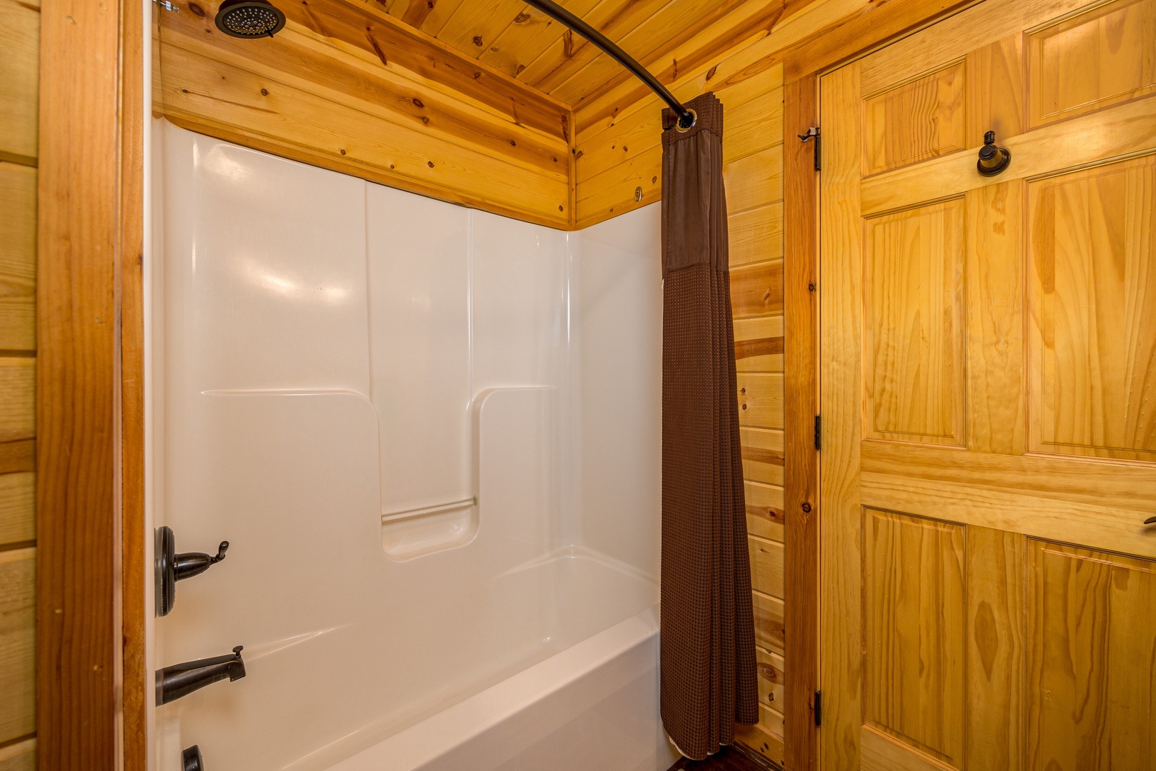 Shower at Gone To Therapy, a 2 bedroom cabin rental located in Gatlinburg