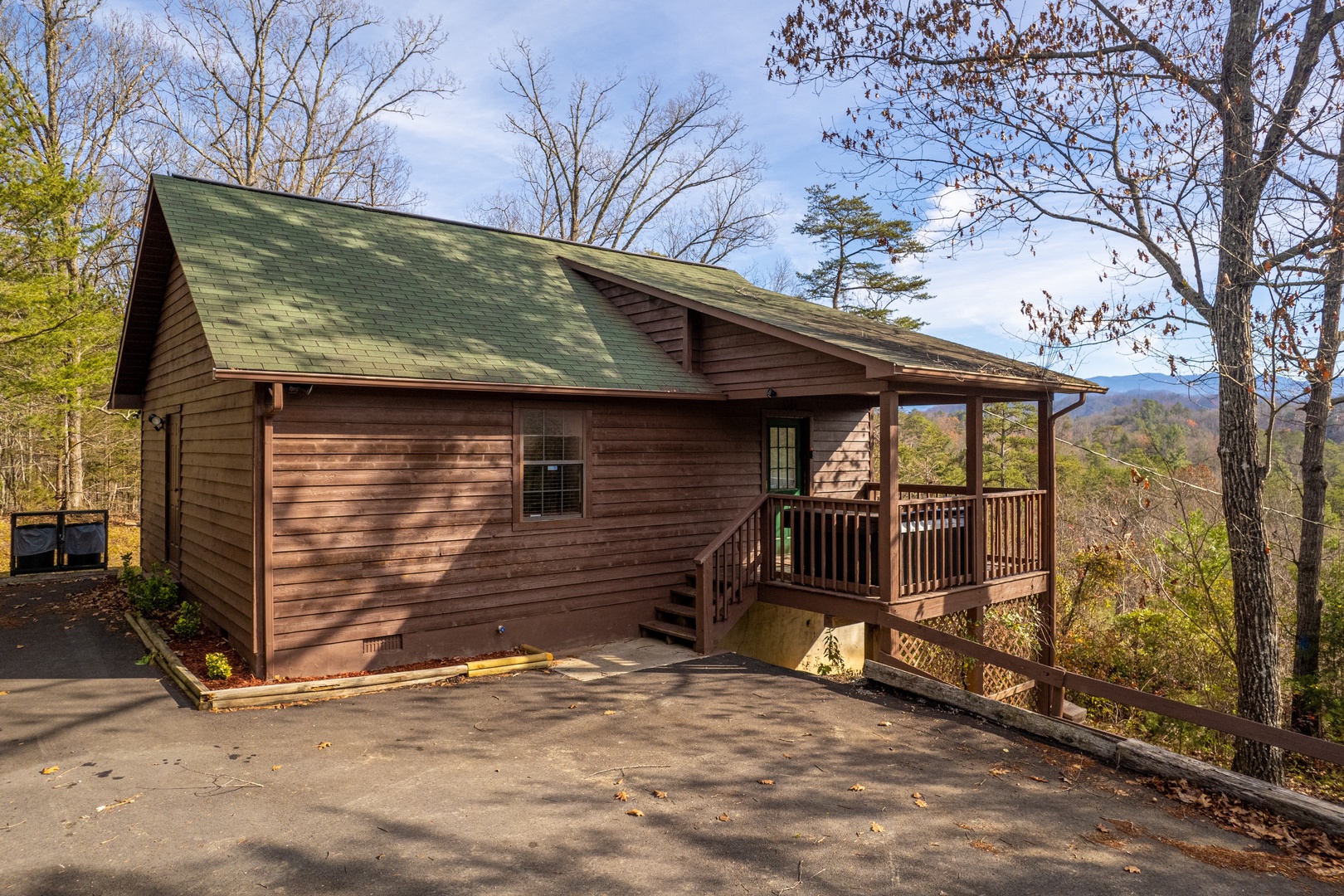 Mountain view at Liam's Lookout, a 2 bedroom cabin rental located in Pigeon Forge