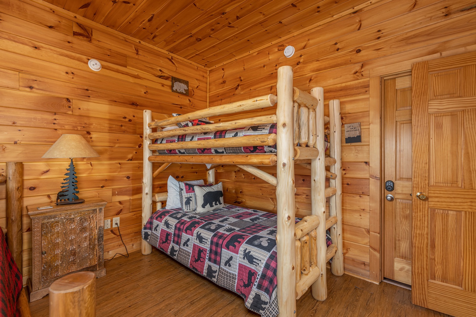 Log Bunk Beds at Mountain Mama, a 3 bedroom cabin rental located in pigeon forge