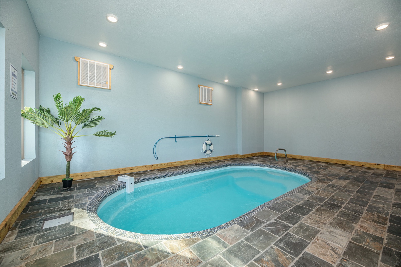 Indoor pool at Pinot Splash, a 4 bedroom cabin rental located in Gatlinburg