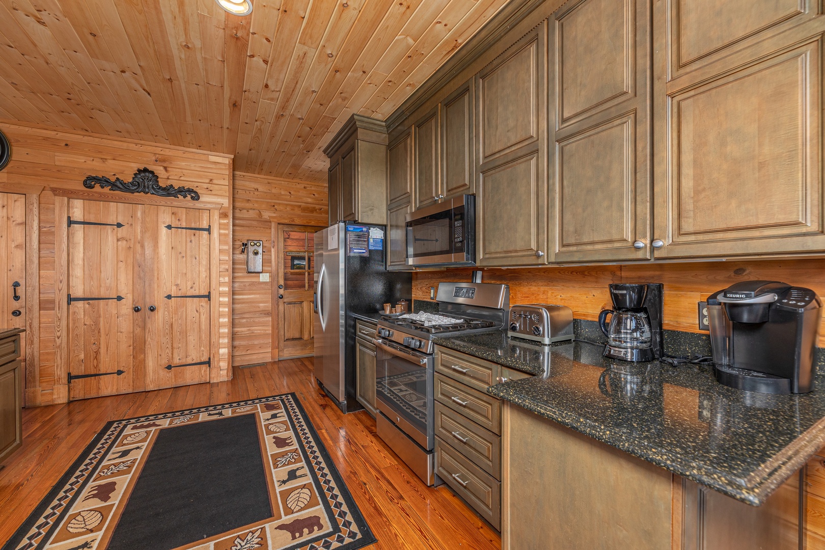 Kitchen cabinets at Sky View, A 4 bedroom cabin rental in Pigeon Forge