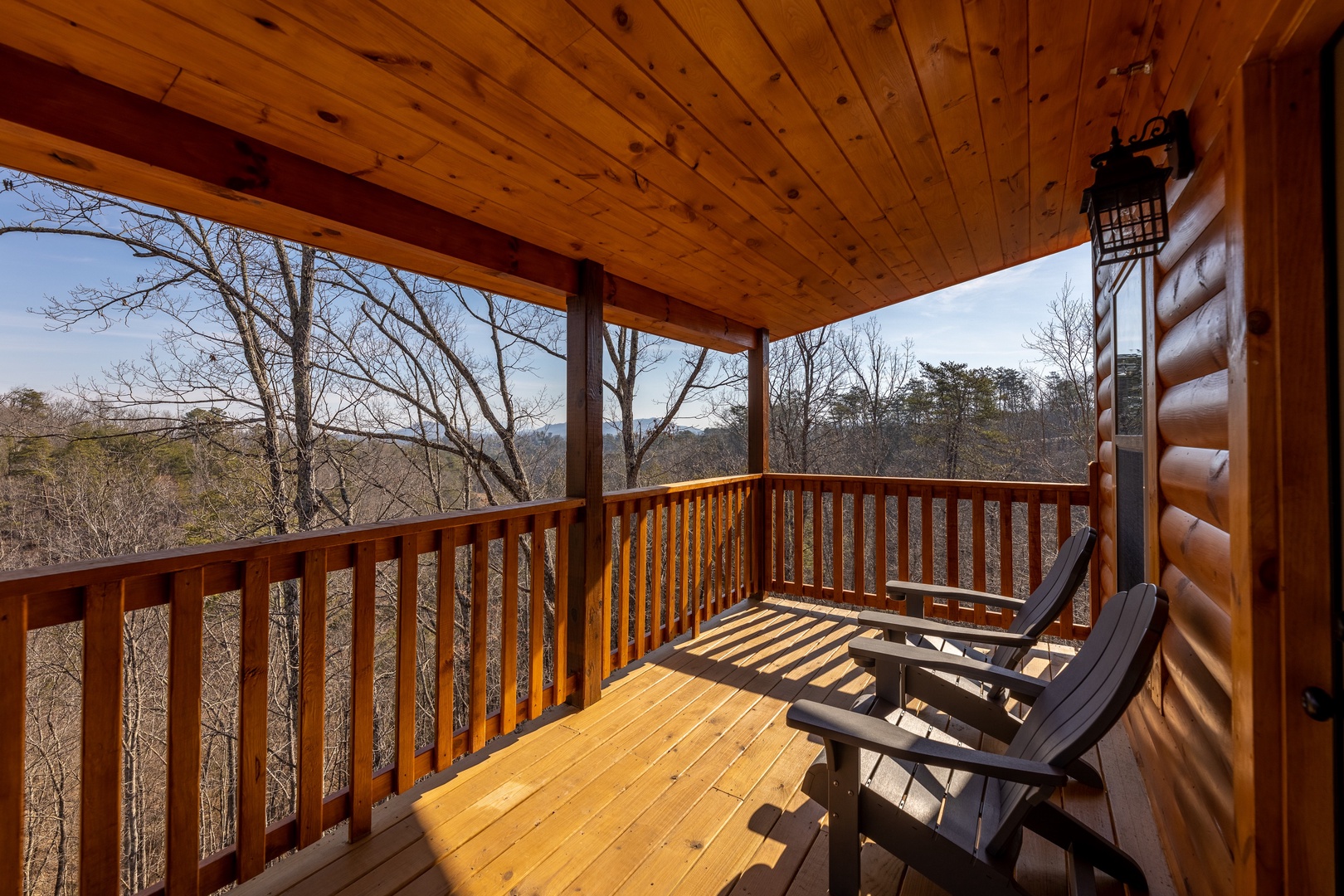 Chairs looking at the mountain view at Everly's Splash, a 4 bedroom cabin rental located in Pigeon Forge