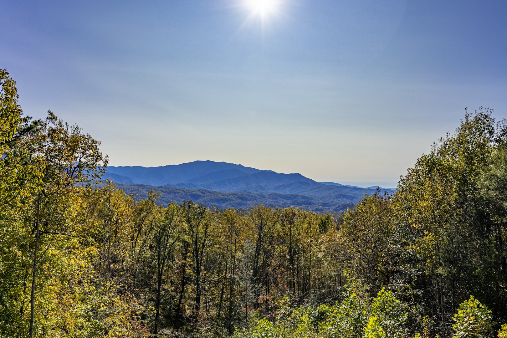 Mountain view at Grizzly's Den, a 5 bedroom cabin rental located in Gatlinburg